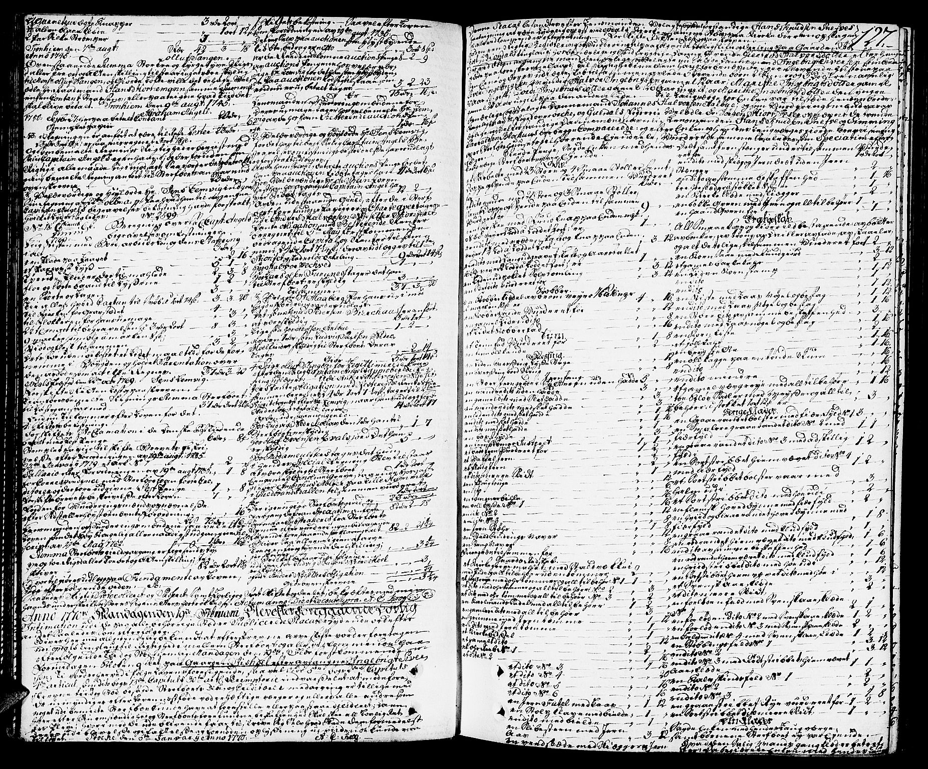 Orkdal sorenskriveri, SAT/A-4169/1/3/3Aa/L0007: Skifteprotokoller, 1767-1782, s. 126b-127a