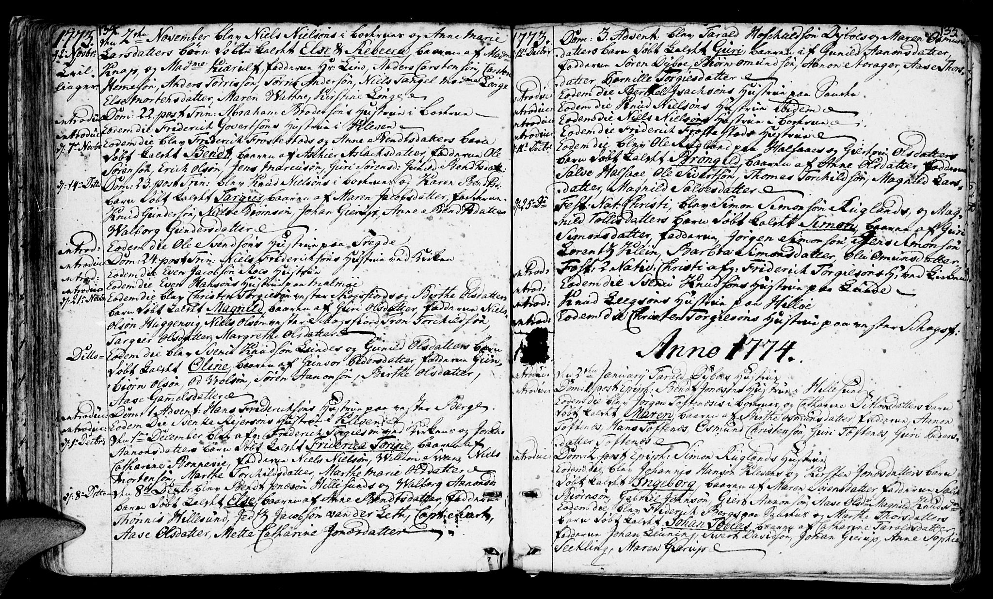 Mandal sokneprestkontor, SAK/1111-0030/F/Fa/Faa/L0003: Ministerialbok nr. A 3, 1748-1794, s. 134-135
