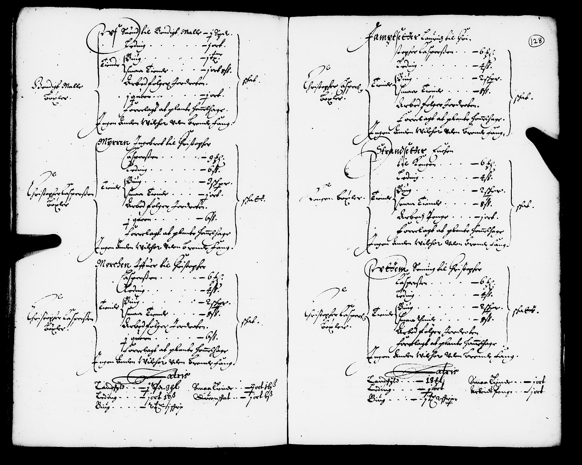 Rentekammeret inntil 1814, Realistisk ordnet avdeling, AV/RA-EA-4070/N/Nb/Nba/L0050: Orkdal fogderi, 1666, s. 127b-128a