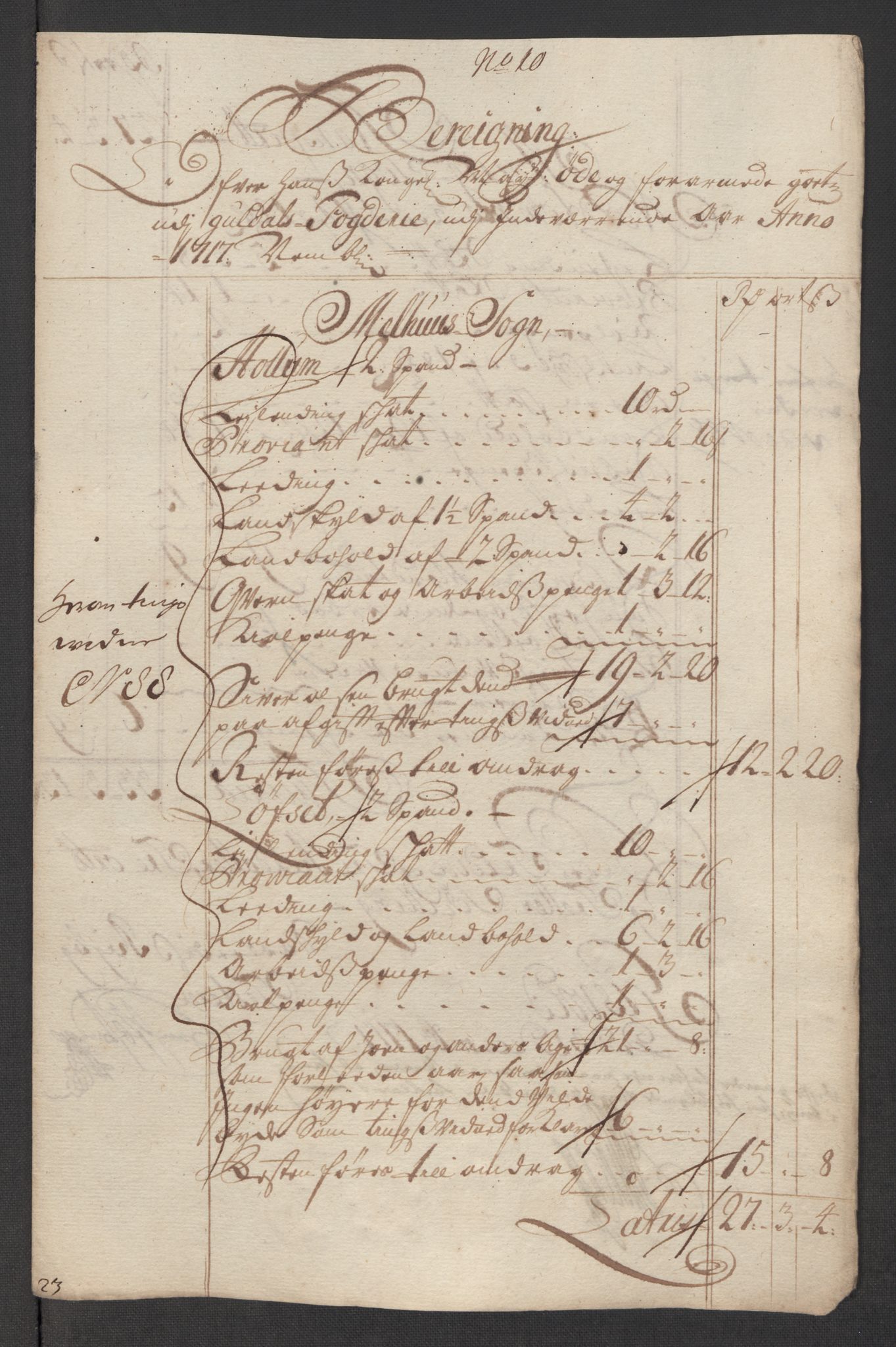 Rentekammeret inntil 1814, Reviderte regnskaper, Fogderegnskap, RA/EA-4092/R60/L3969: Fogderegnskap Orkdal og Gauldal, 1717, s. 568