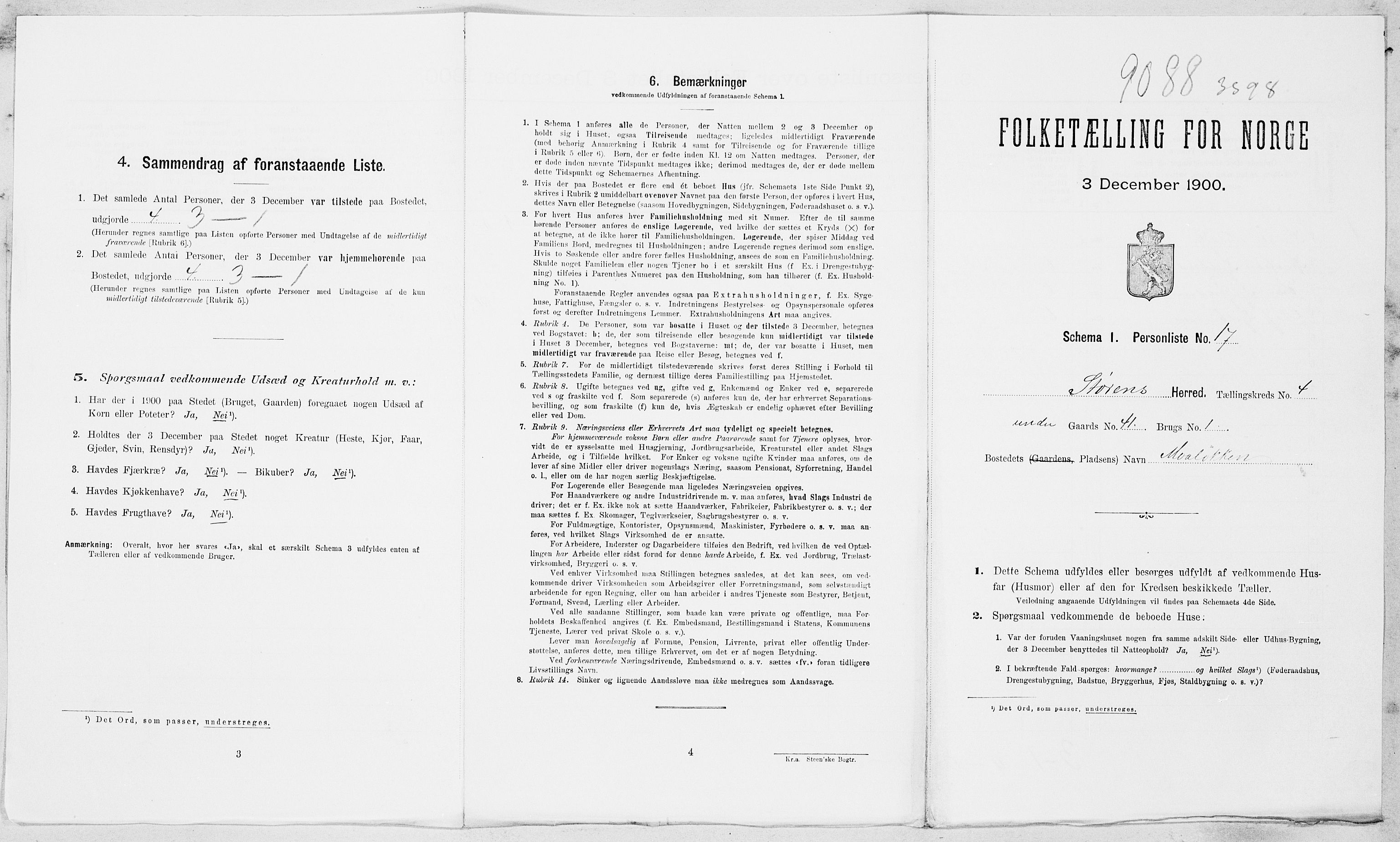 SAT, Folketelling 1900 for 1648 Støren herred, 1900, s. 347