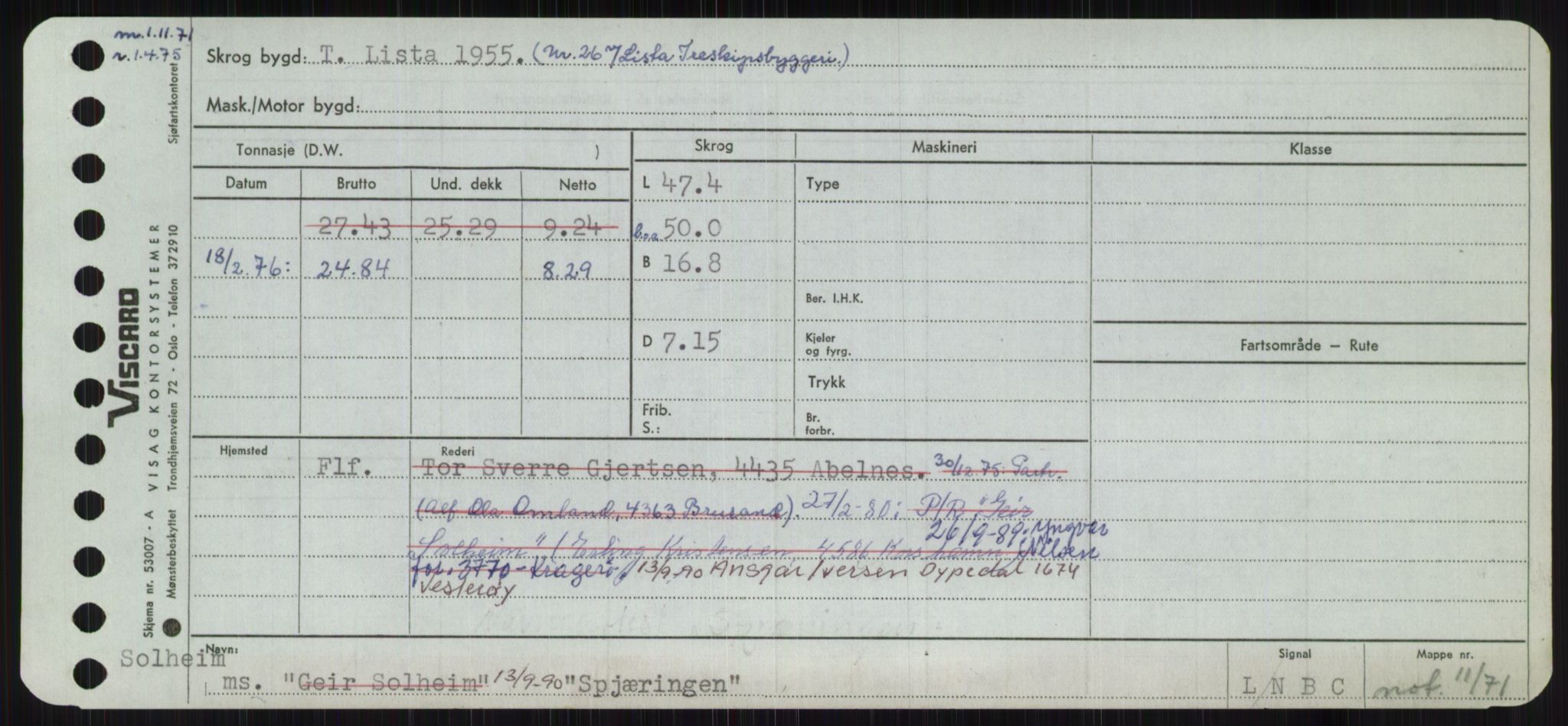 Sjøfartsdirektoratet med forløpere, Skipsmålingen, RA/S-1627/H/Ha/L0005/0002: Fartøy, S-Sven / Fartøy, Skjo-Sven, s. 327