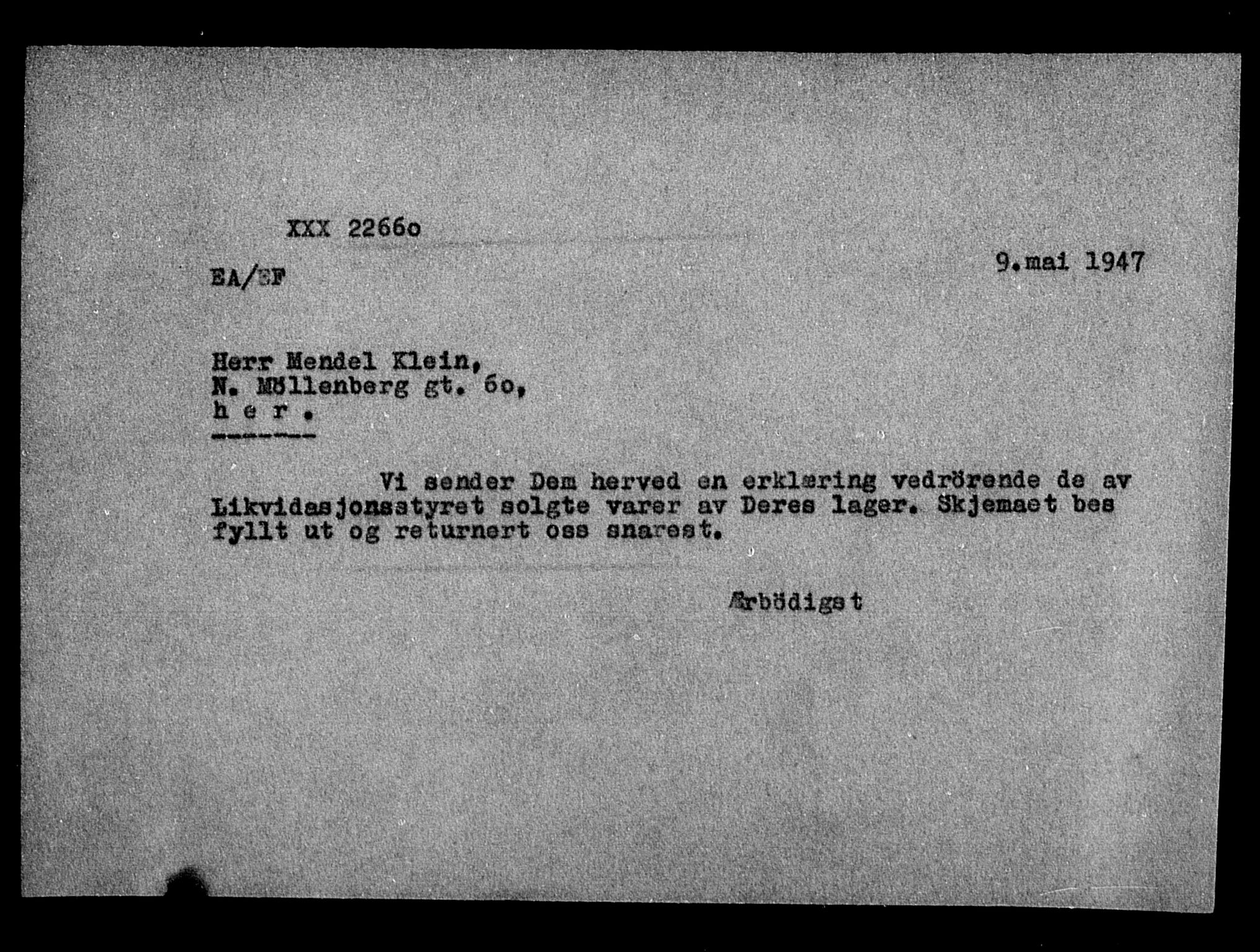 Justisdepartementet, Tilbakeføringskontoret for inndratte formuer, AV/RA-S-1564/H/Hc/Hca/L0903: --, 1945-1947, s. 352