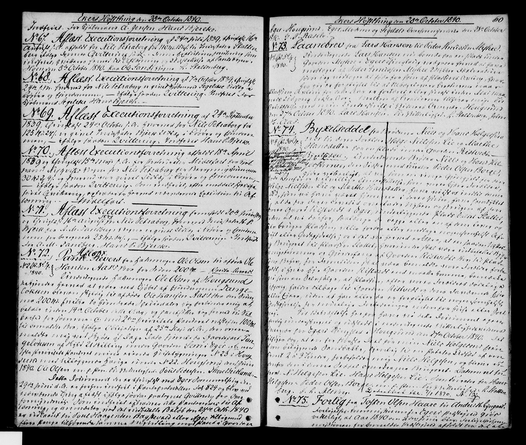 Eiker, Modum og Sigdal sorenskriveri, SAKO/A-123/G/Ga/Gaa/L0011a: Pantebok nr. I 11a, 1840-1842, s. 60
