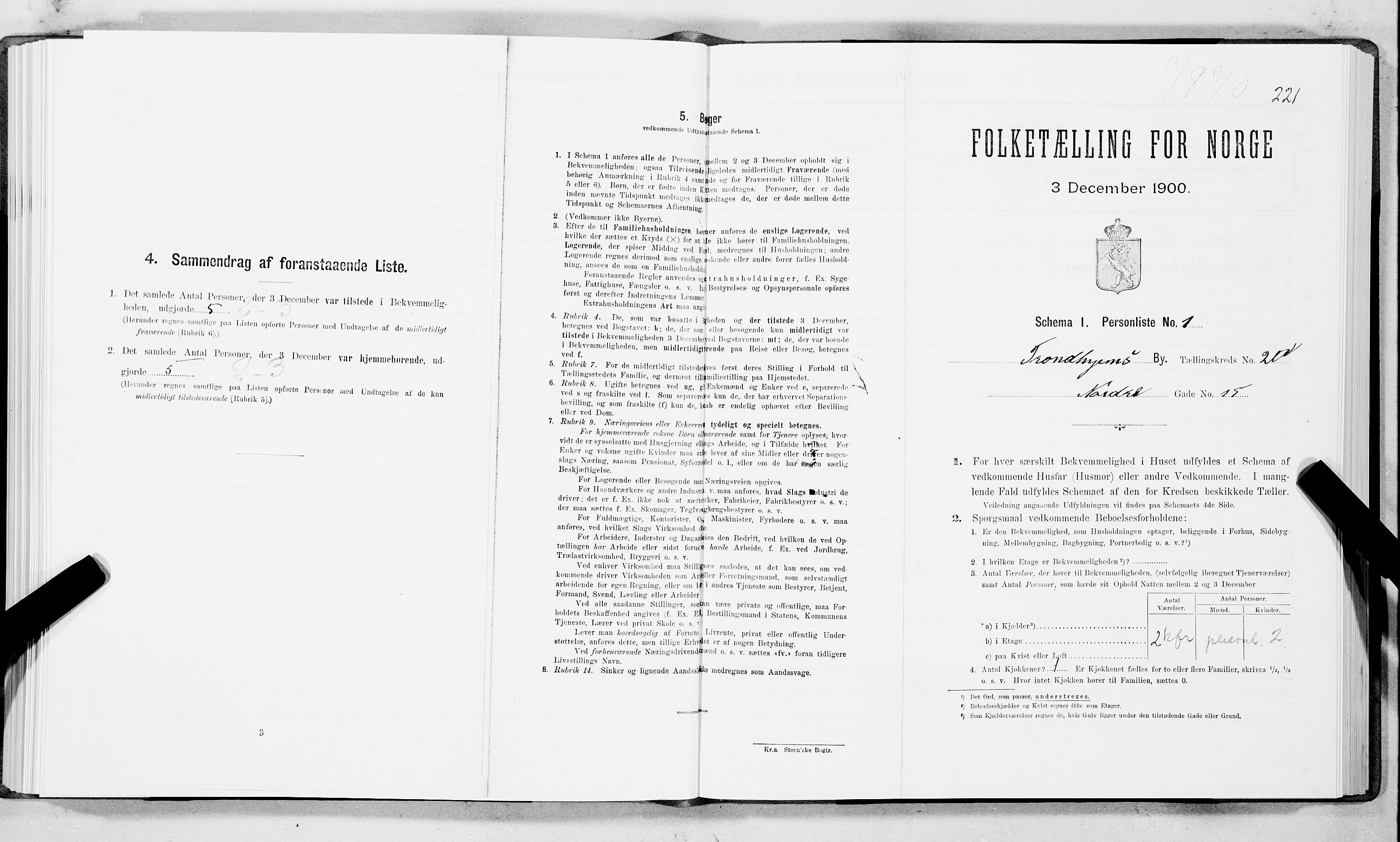 SAT, Folketelling 1900 for 1601 Trondheim kjøpstad, 1900, s. 3286