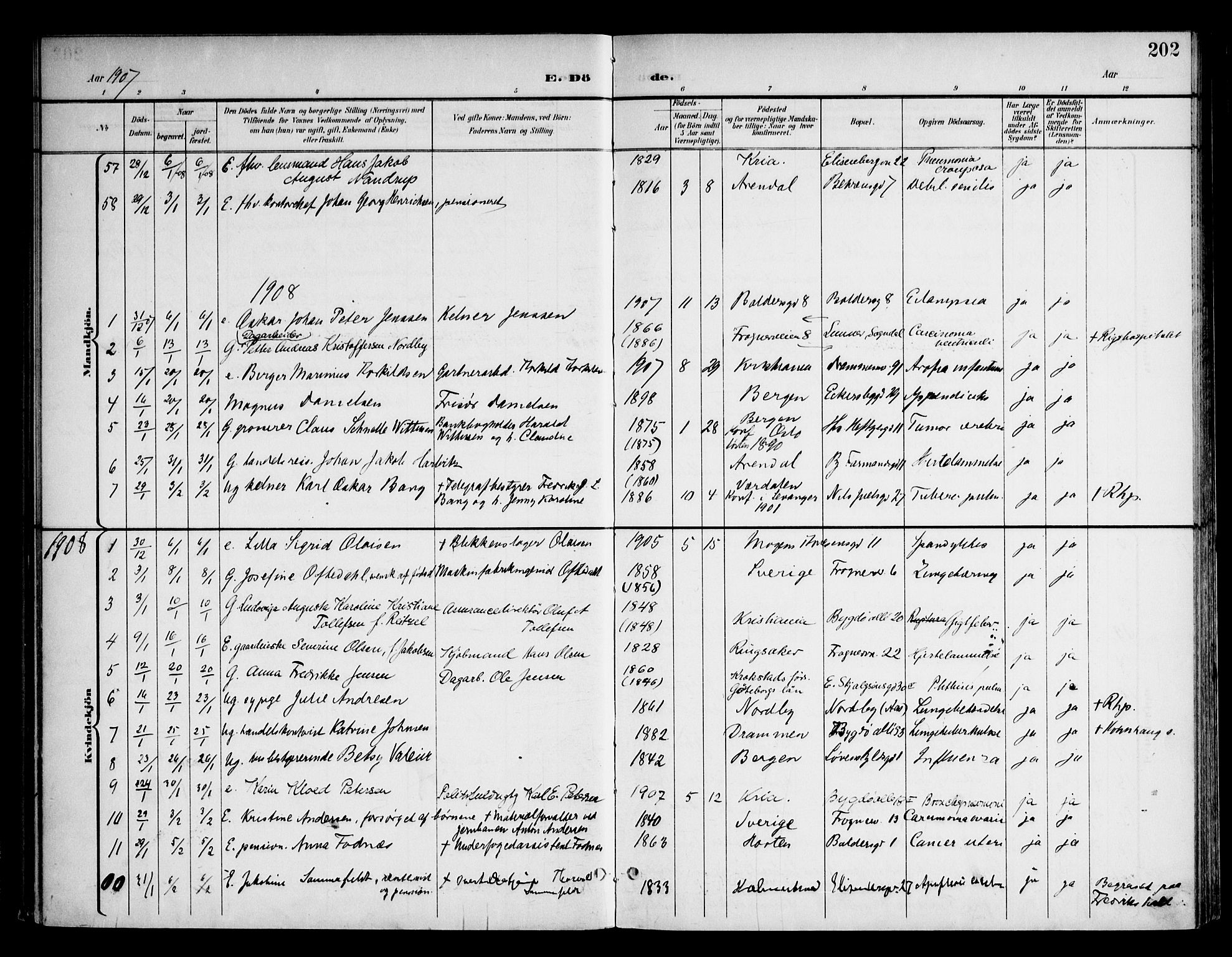 Frogner prestekontor Kirkebøker, AV/SAO-A-10886/F/Fa/L0004: Ministerialbok nr. 4, 1898-1921, s. 202