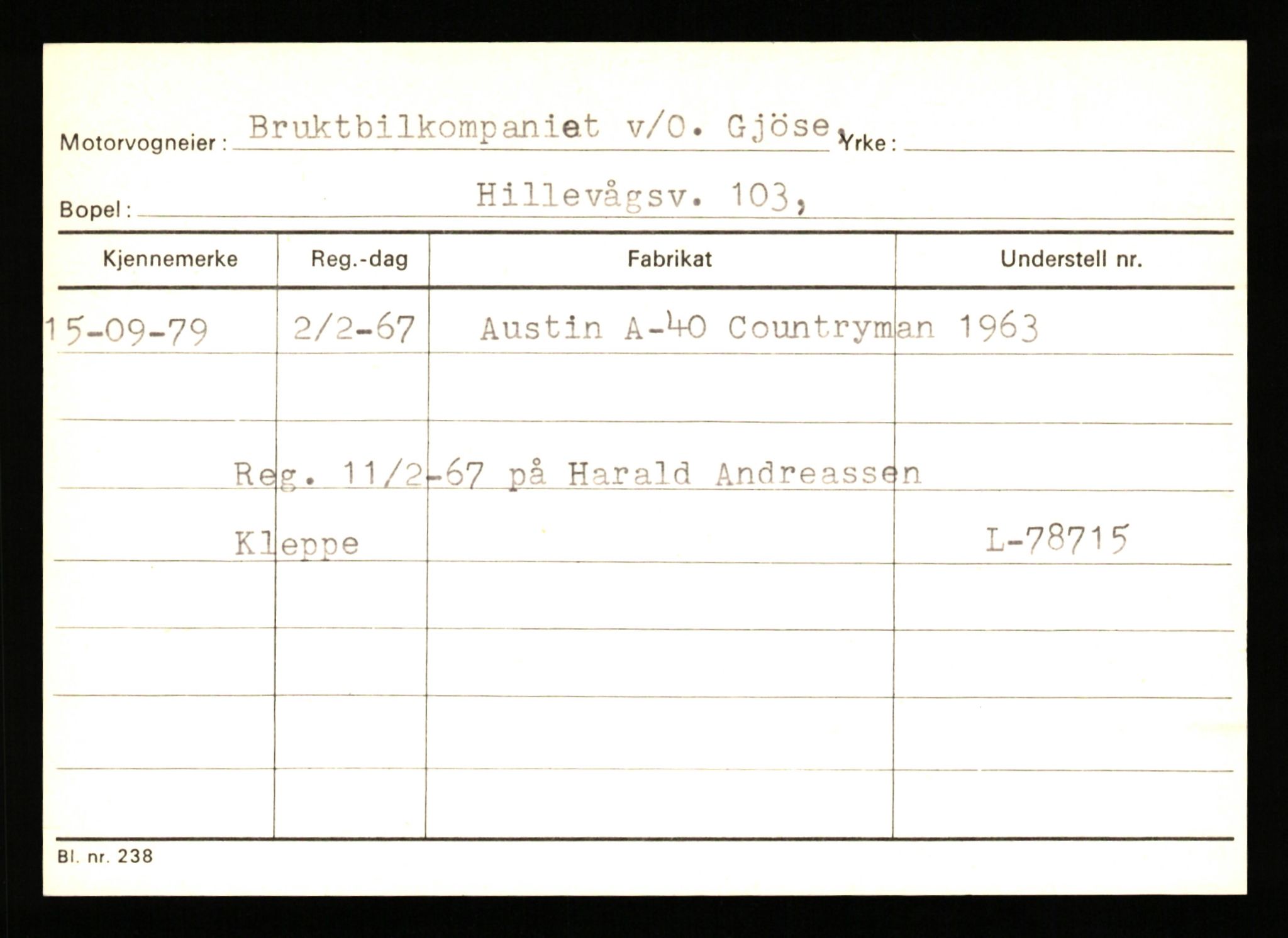 Stavanger trafikkstasjon, AV/SAST-A-101942/0/G/L0010: Registreringsnummer: 130000 - 239953, 1930-1971, s. 699