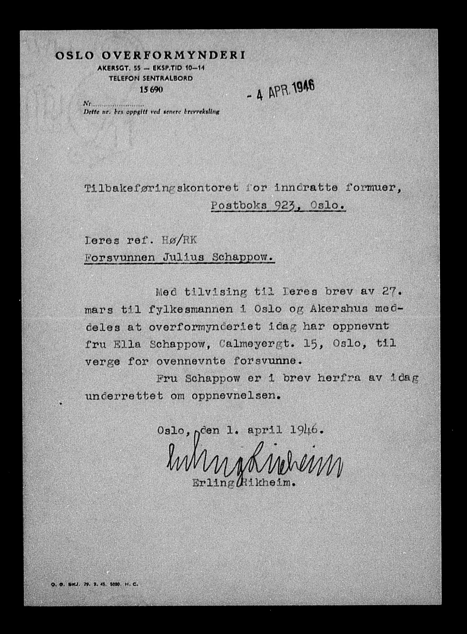 Justisdepartementet, Tilbakeføringskontoret for inndratte formuer, AV/RA-S-1564/H/Hc/Hcc/L0977: --, 1945-1947, s. 538