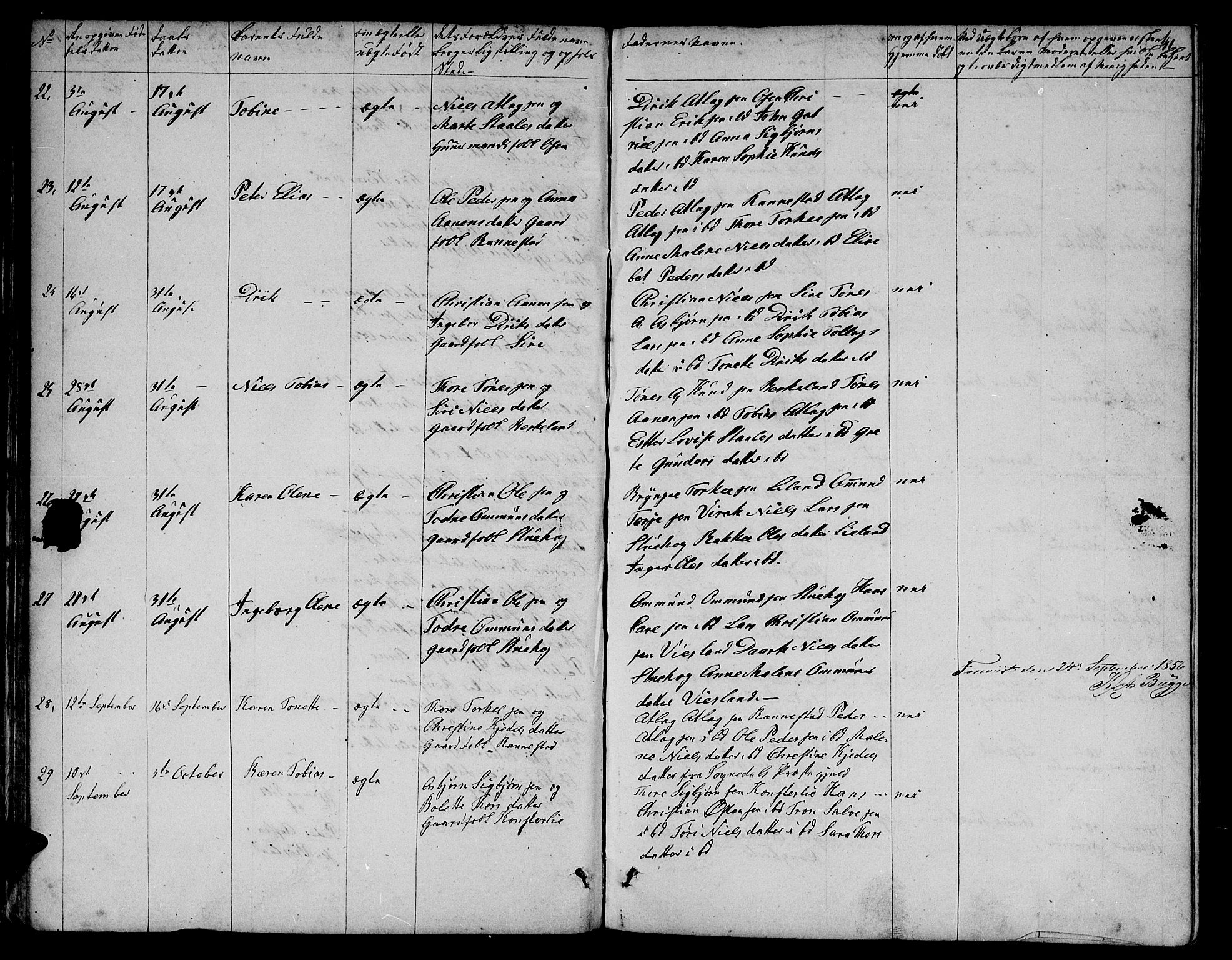 Bakke sokneprestkontor, AV/SAK-1111-0002/F/Fb/Fba/L0001: Klokkerbok nr. B 1, 1849-1879, s. 41