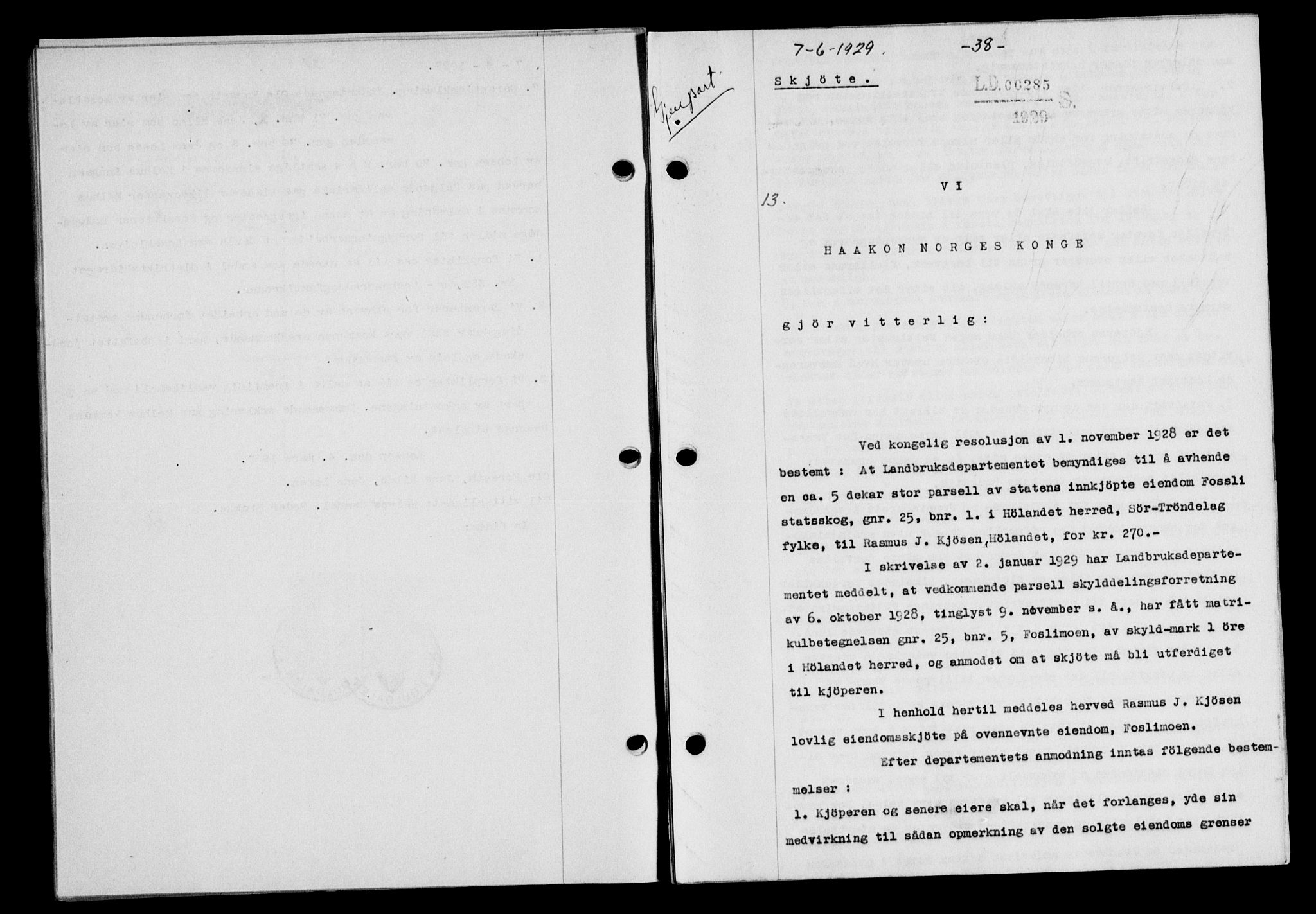 Gauldal sorenskriveri, AV/SAT-A-0014/1/2/2C/L0038: Pantebok nr. 39, 1929-1930, Tingl.dato: 07.06.1929