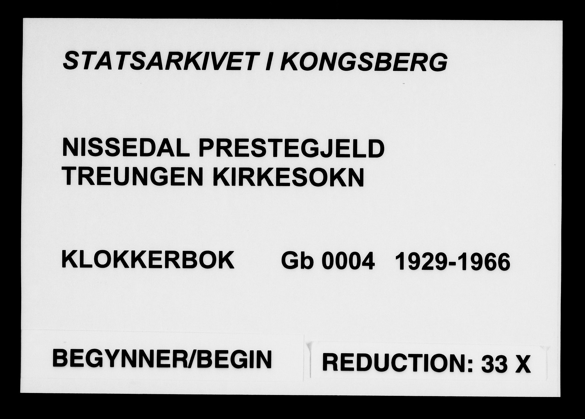 Nissedal kirkebøker, SAKO/A-288/G/Gb/L0004: Klokkerbok nr. II 4, 1929-1966