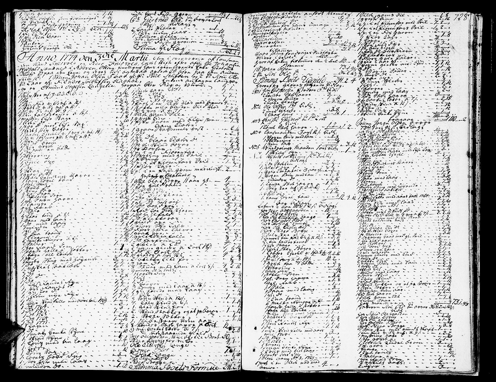 Romsdal sorenskriveri, AV/SAT-A-4149/1/3/3A/L0009: Skifteprotokoll, 1761-1773, s. 727b-728a