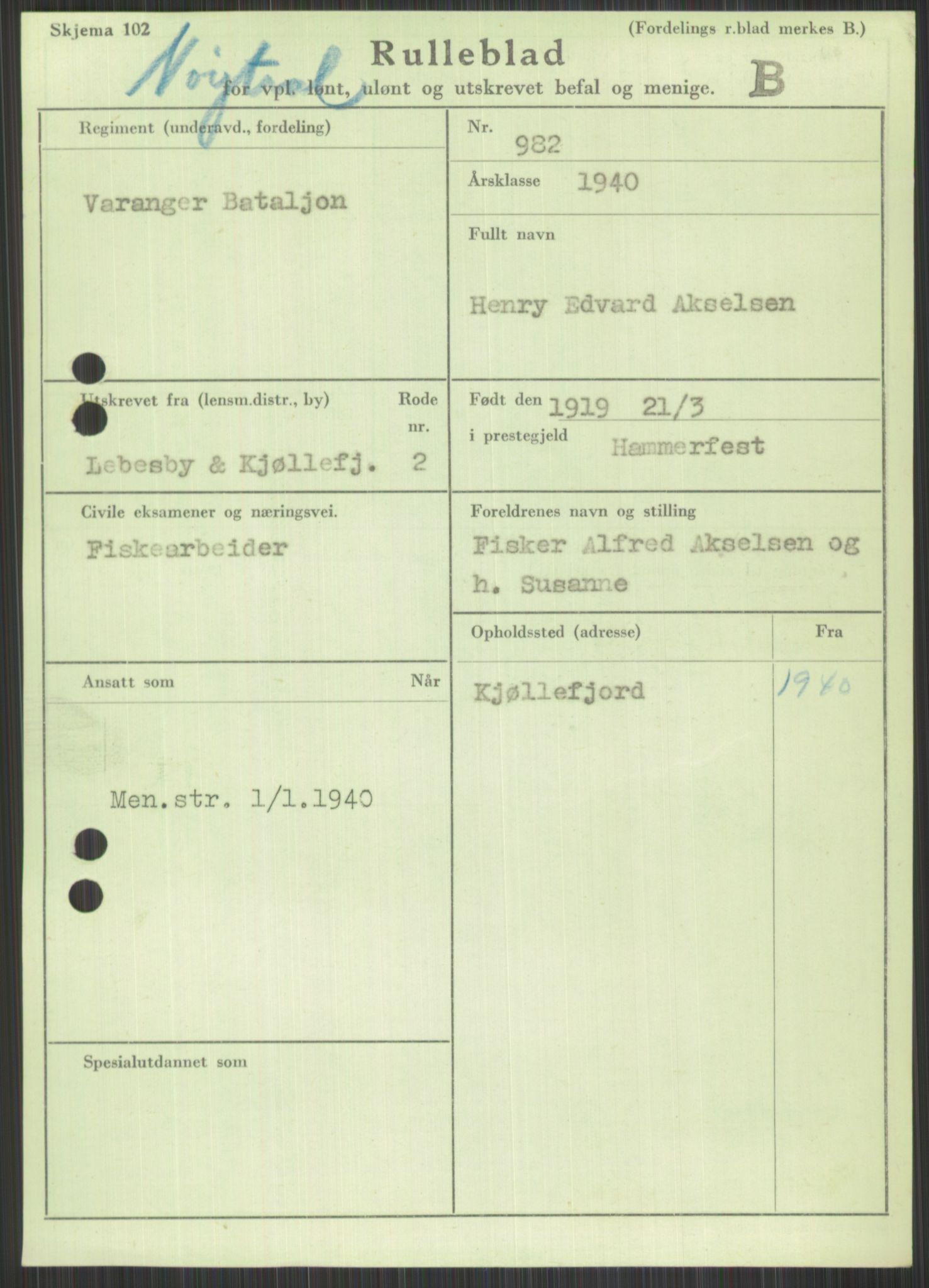 Forsvaret, Varanger bataljon, AV/RA-RAFA-2258/1/D/L0442: Rulleblad for fødte 1918-1919, 1918-1919, s. 479