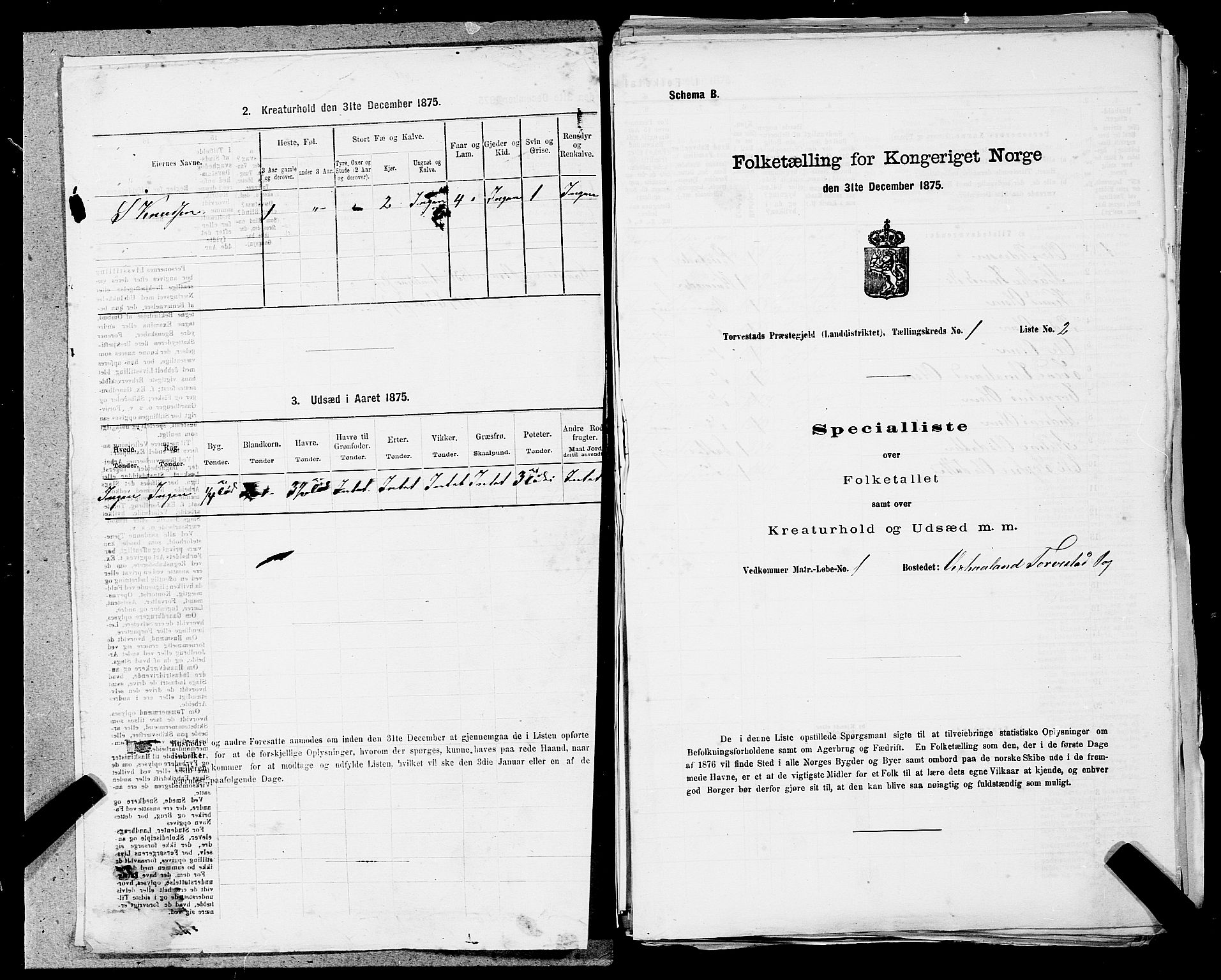 SAST, Folketelling 1875 for 1152L Torvastad prestegjeld, Torvastad sokn, Skåre sokn og Utsira sokn, 1875, s. 63