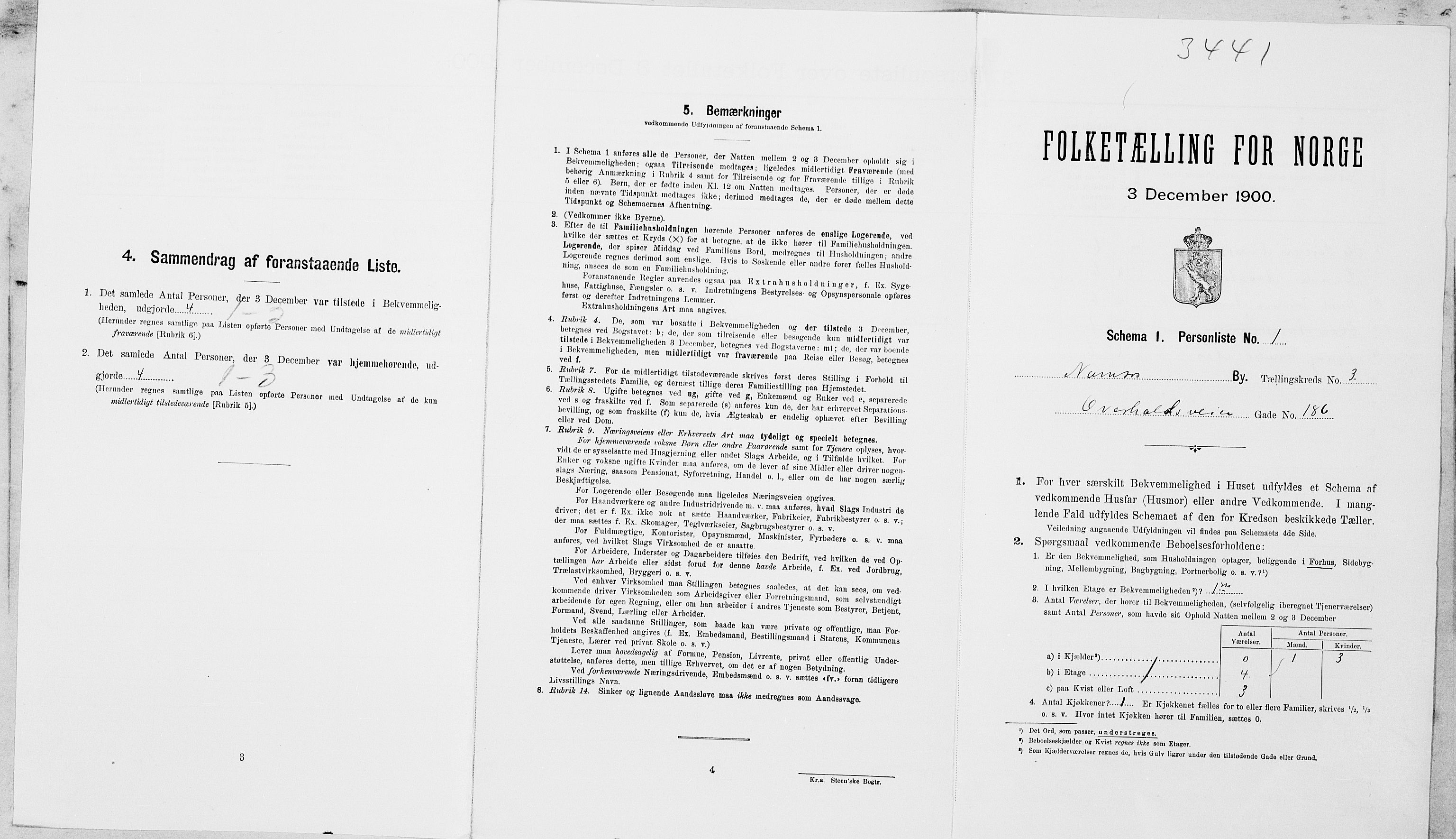 SAT, Folketelling 1900 for 1703 Namsos ladested, 1900, s. 612