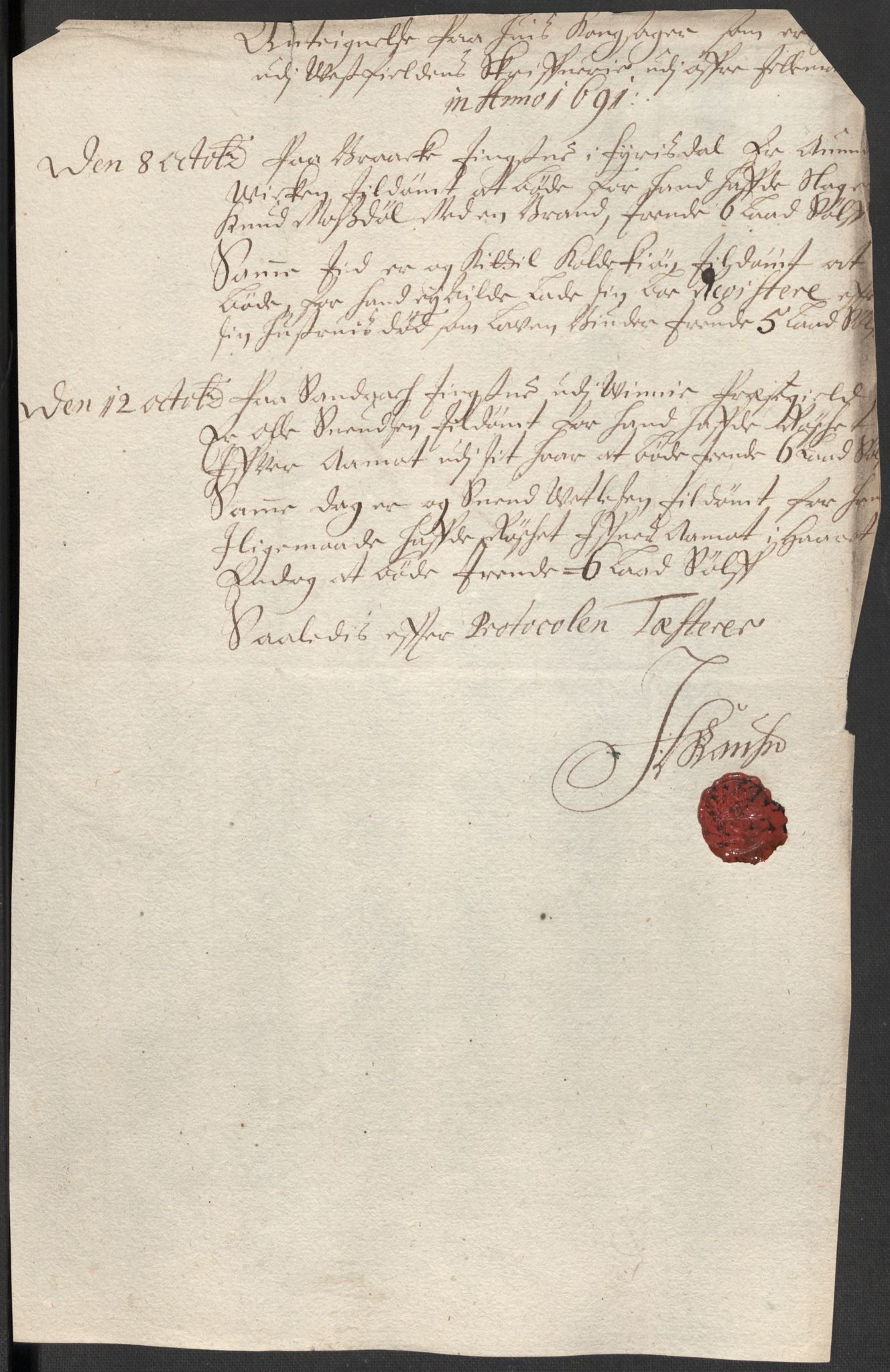 Rentekammeret inntil 1814, Reviderte regnskaper, Fogderegnskap, AV/RA-EA-4092/R35/L2089: Fogderegnskap Øvre og Nedre Telemark, 1690-1692, s. 157