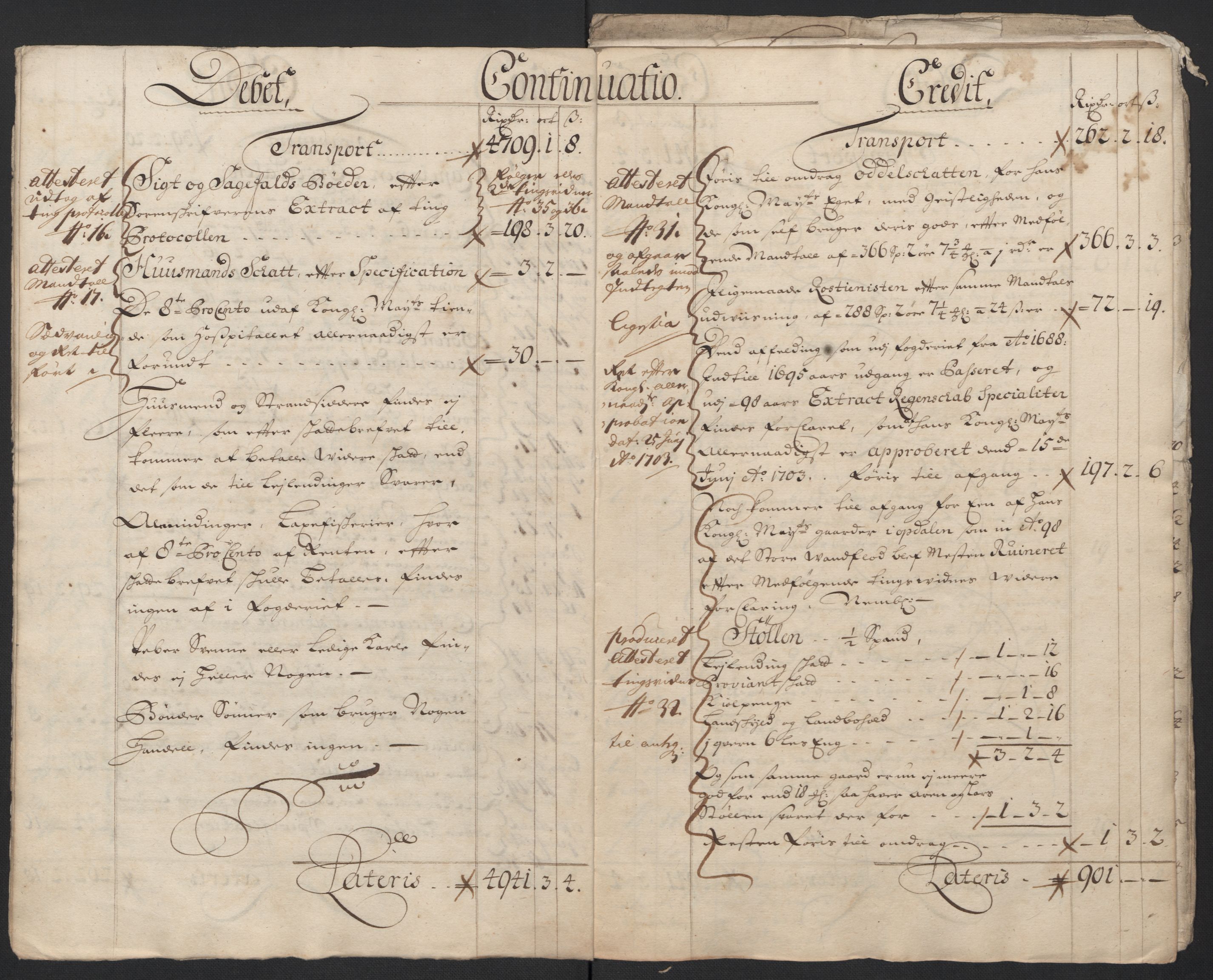 Rentekammeret inntil 1814, Reviderte regnskaper, Fogderegnskap, RA/EA-4092/R60/L3954: Fogderegnskap Orkdal og Gauldal, 1704, s. 6