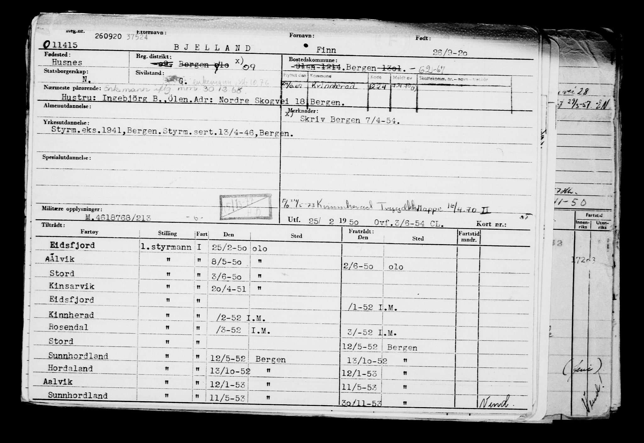 Direktoratet for sjømenn, AV/RA-S-3545/G/Gb/L0185: Hovedkort, 1920, s. 690