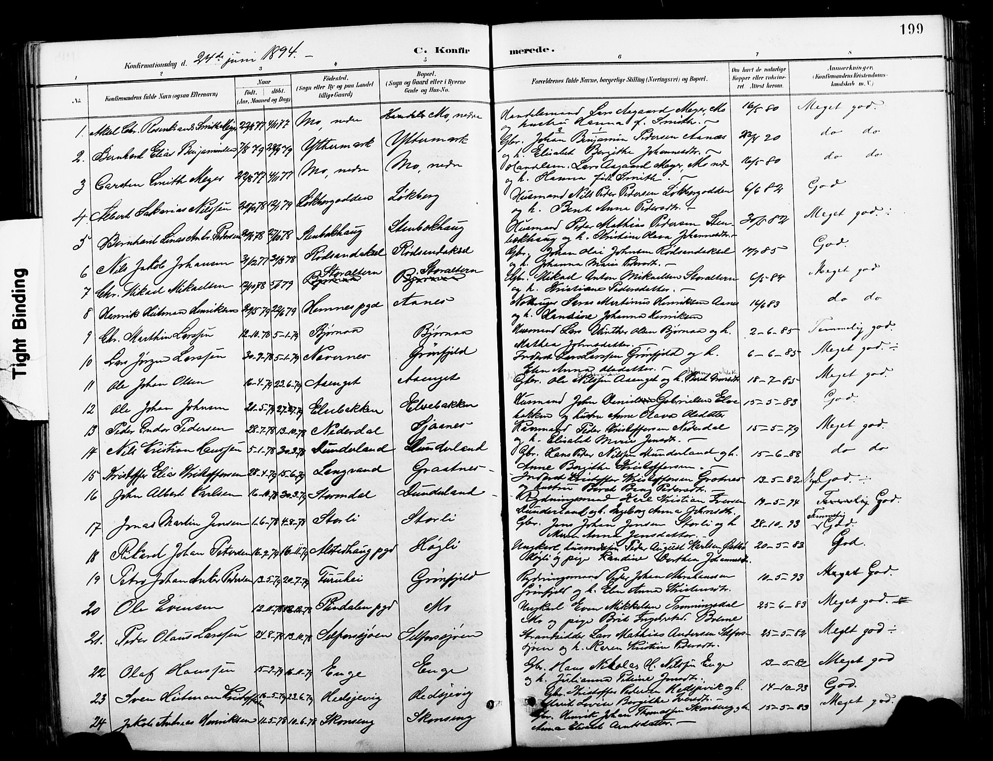 Ministerialprotokoller, klokkerbøker og fødselsregistre - Nordland, AV/SAT-A-1459/827/L0421: Klokkerbok nr. 827C10, 1887-1906, s. 199
