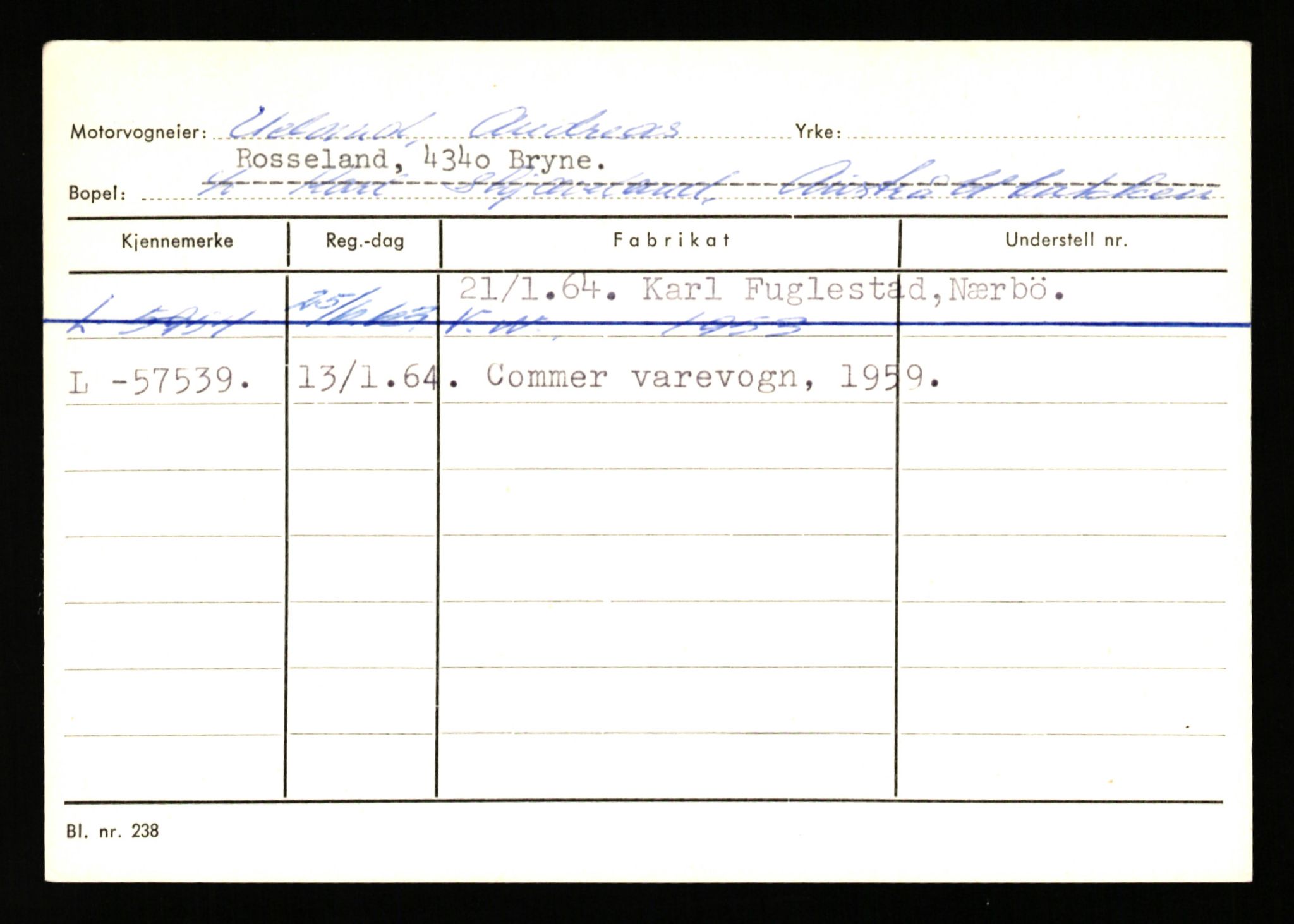 Stavanger trafikkstasjon, AV/SAST-A-101942/0/H/L0040: Torstensen - Ueland, 1930-1971, s. 2511