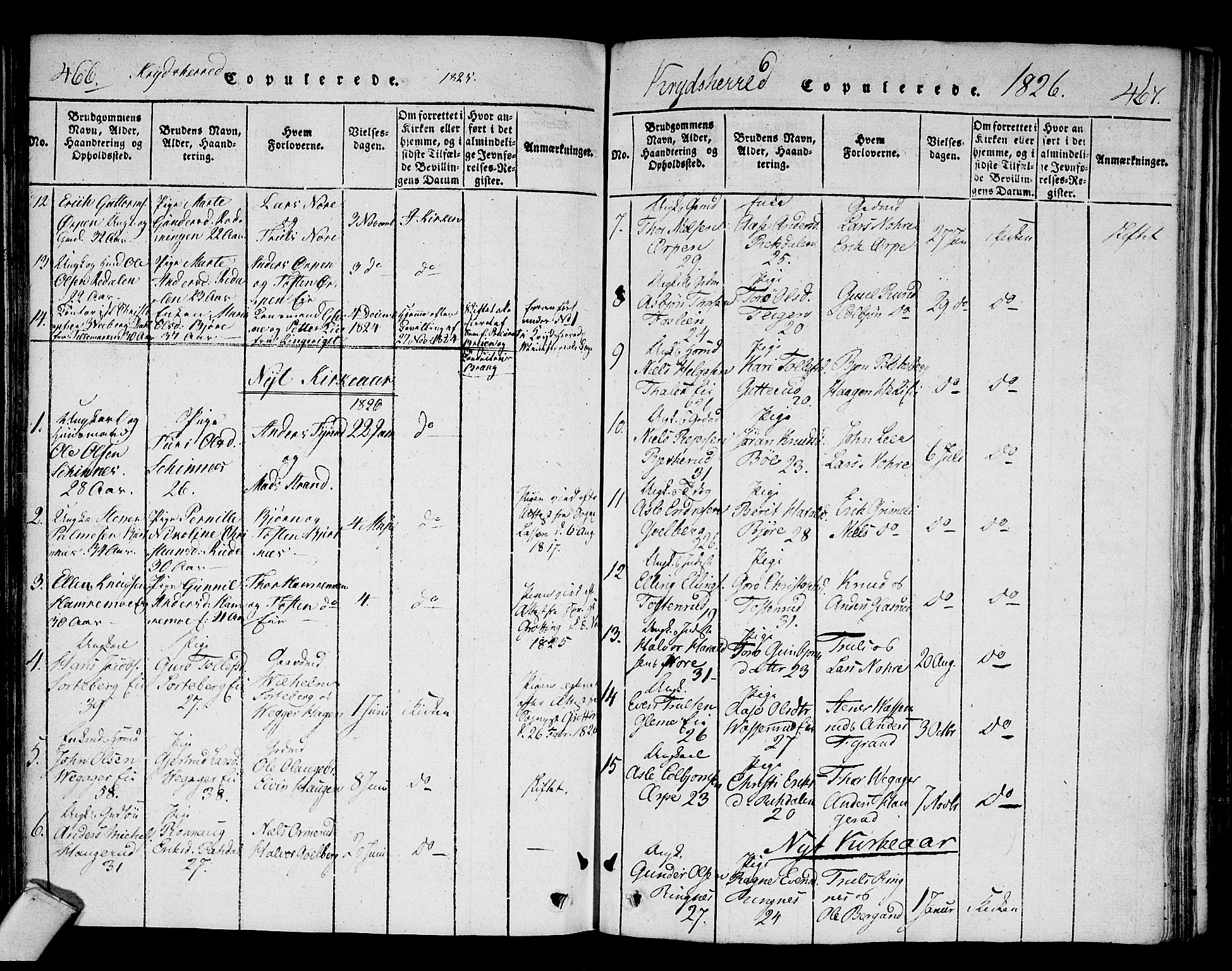 Sigdal kirkebøker, AV/SAKO-A-245/F/Fa/L0005: Ministerialbok nr. I 5 /3, 1815-1829, s. 466-467