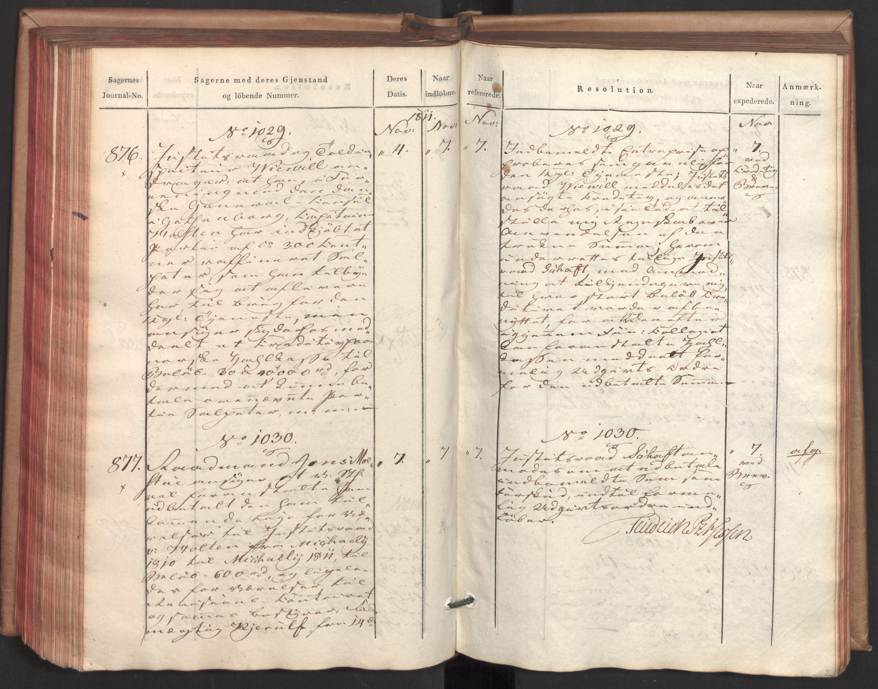 Stattholderembetet 1810-1814, 2. kontor (Kontor B), AV/RA-EA-5432/Ab/L0002: Referatprotokoll,  j.nr. 291-1001,  l.nr. 348-1179, 1811, s. 243