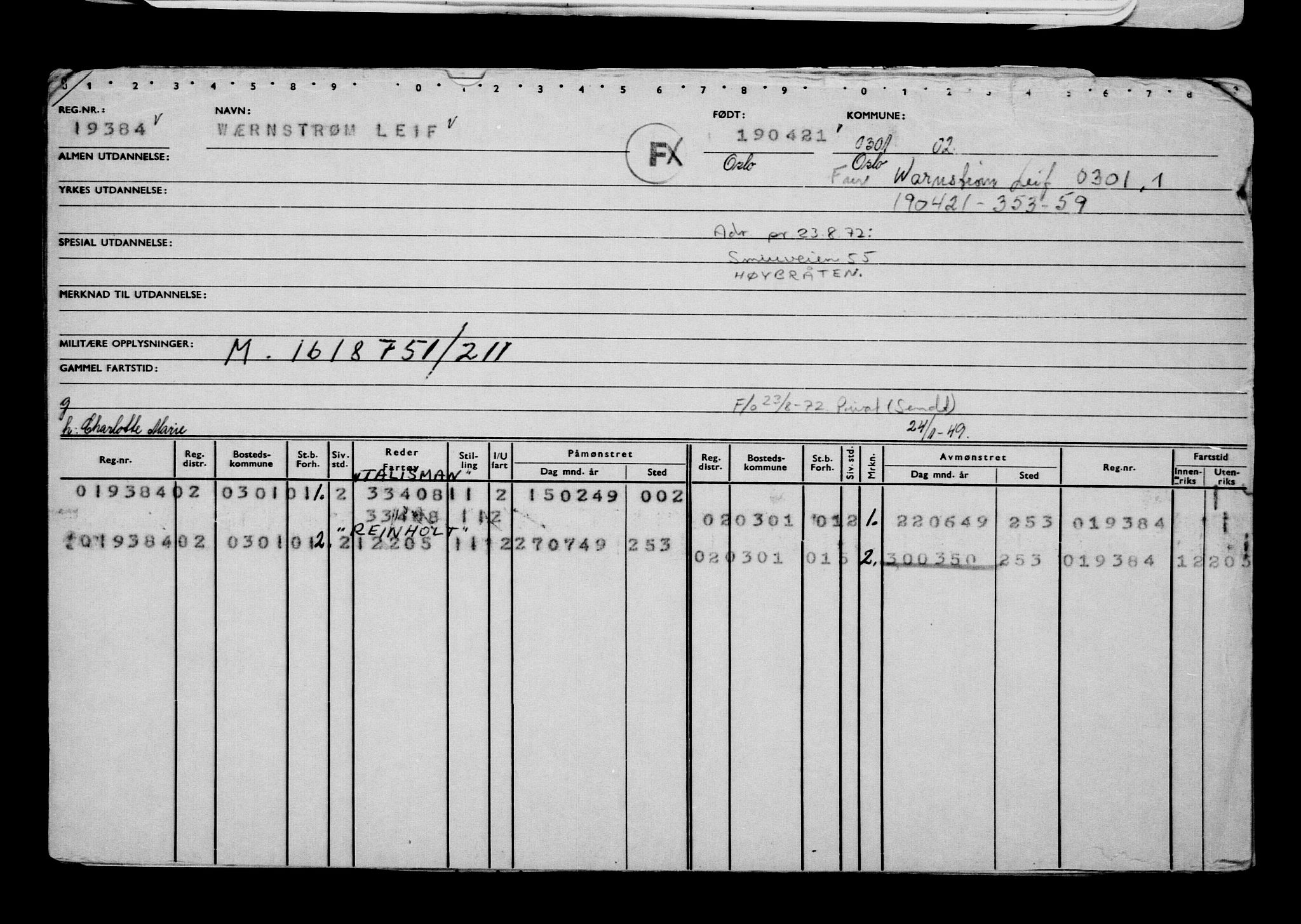 Direktoratet for sjømenn, AV/RA-S-3545/G/Gb/L0192: Hovedkort, 1921, s. 555