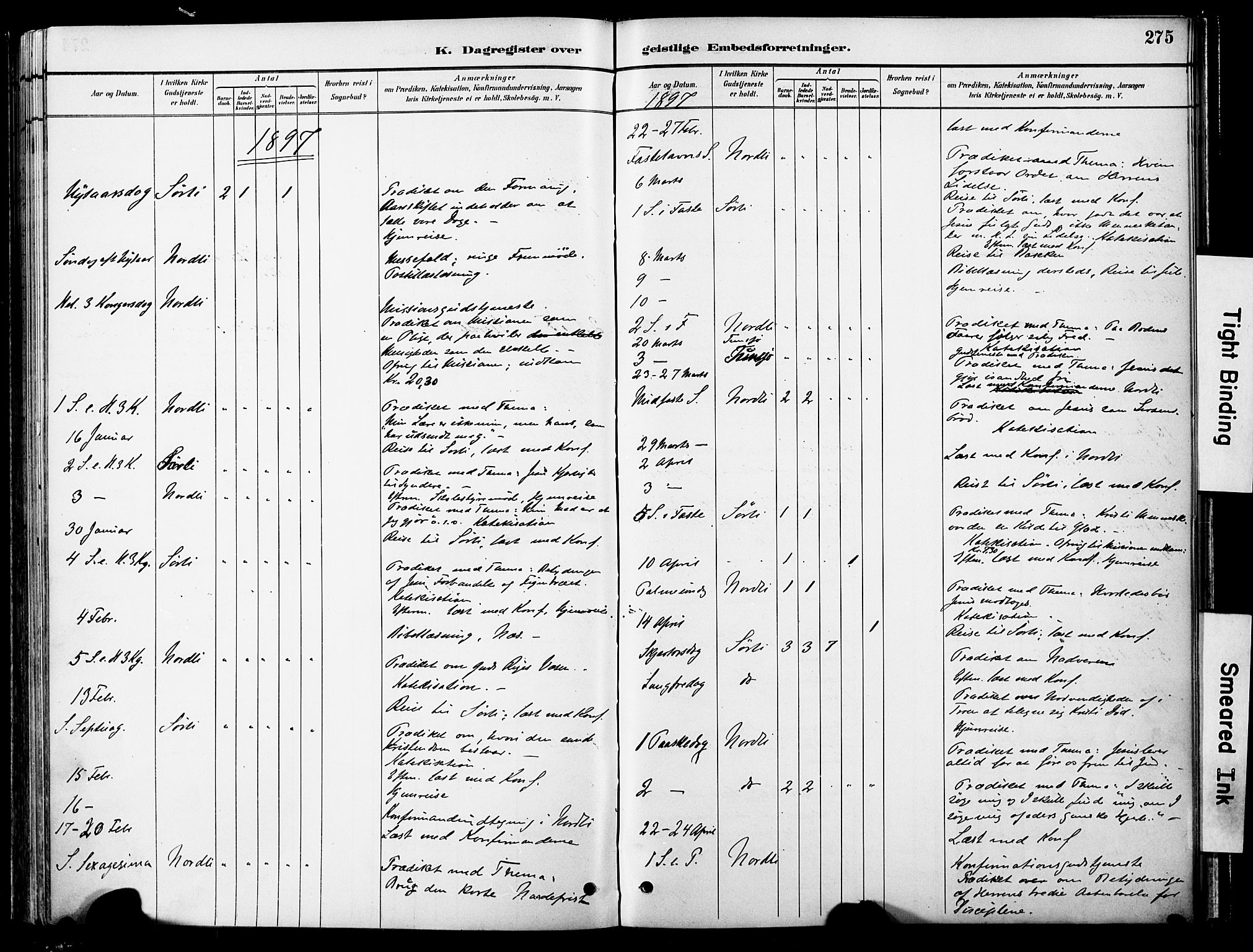 Ministerialprotokoller, klokkerbøker og fødselsregistre - Nord-Trøndelag, SAT/A-1458/755/L0494: Ministerialbok nr. 755A03, 1882-1902, s. 275