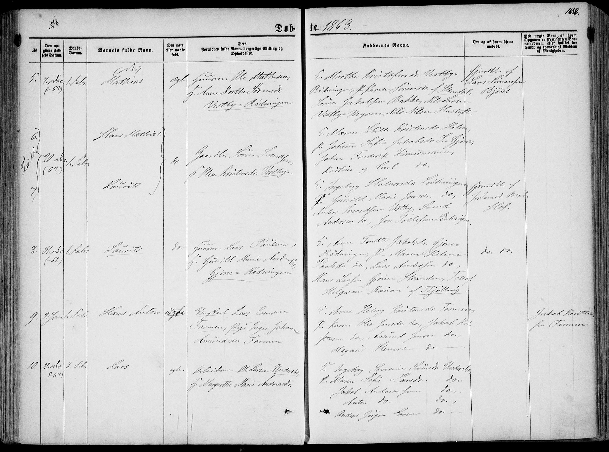 Hedrum kirkebøker, AV/SAKO-A-344/F/Fa/L0007: Ministerialbok nr. I 7, 1857-1868, s. 102