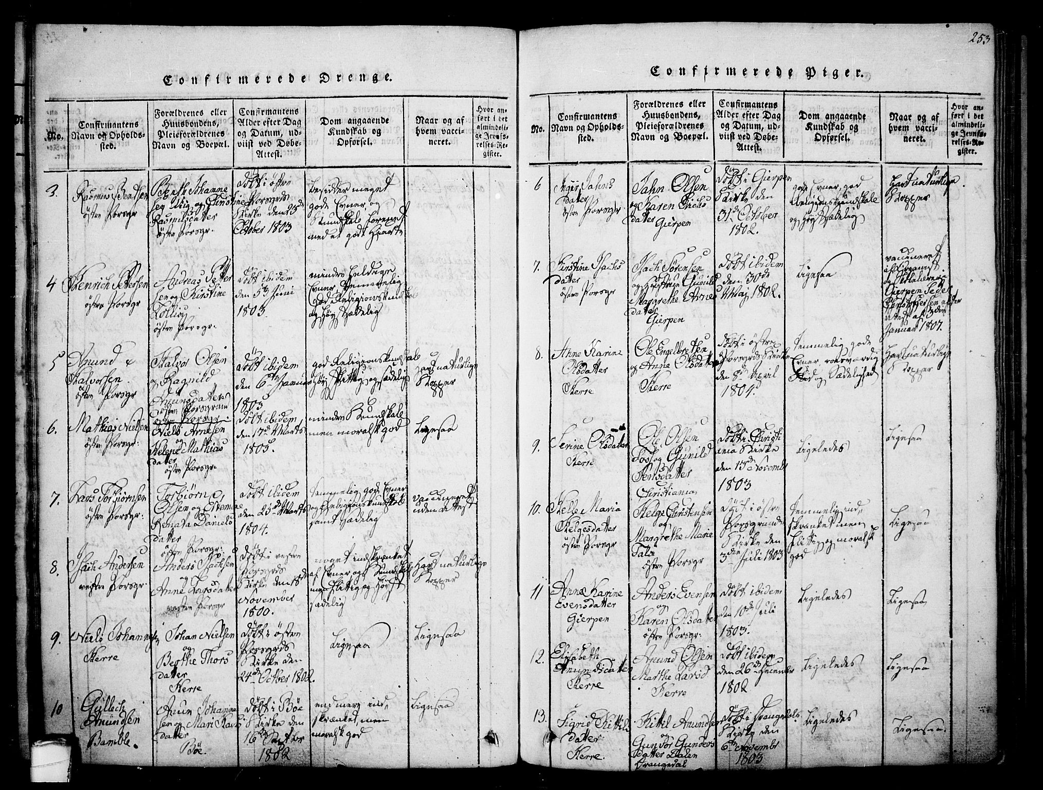 Porsgrunn kirkebøker , AV/SAKO-A-104/F/Fa/L0004: Ministerialbok nr. 4, 1814-1828, s. 253