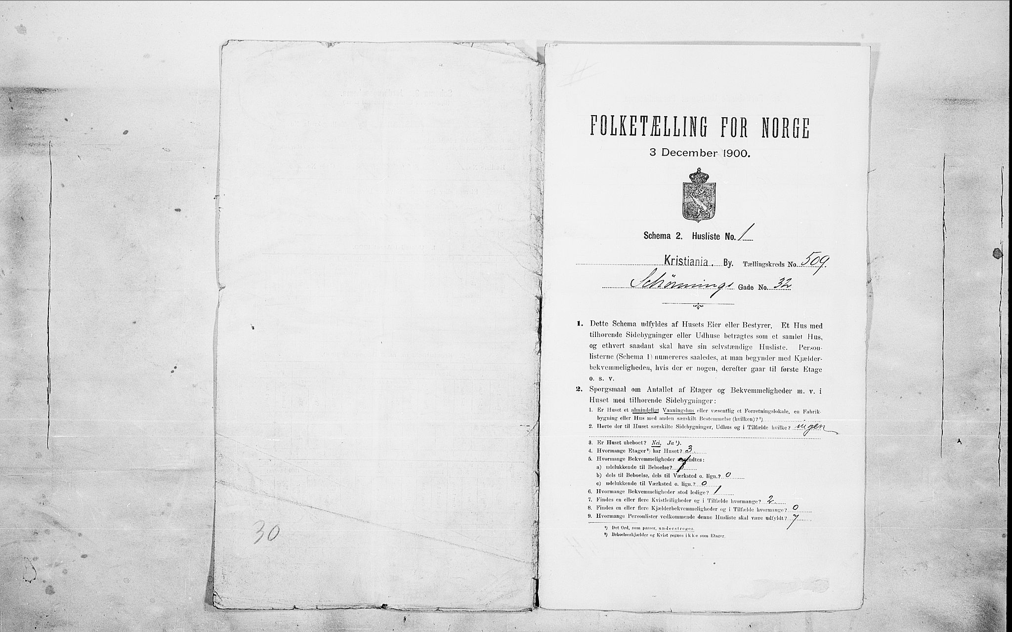 SAO, Folketelling 1900 for 0301 Kristiania kjøpstad, 1900, s. 83335