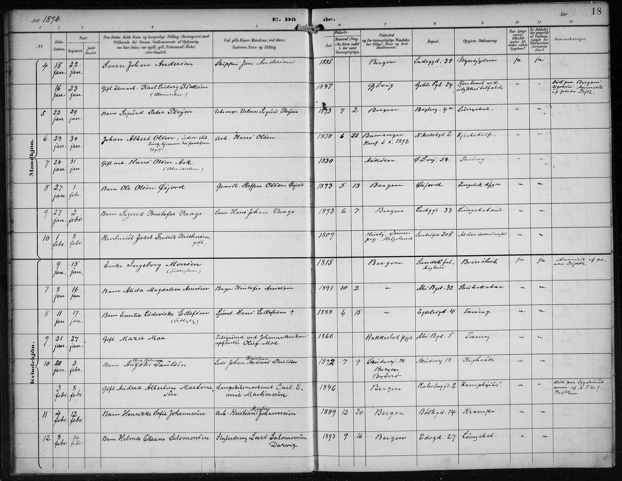 Sandviken Sokneprestembete, SAB/A-77601/H/Ha/L0018: Ministerialbok nr. E 1, 1893-1905, s. 18