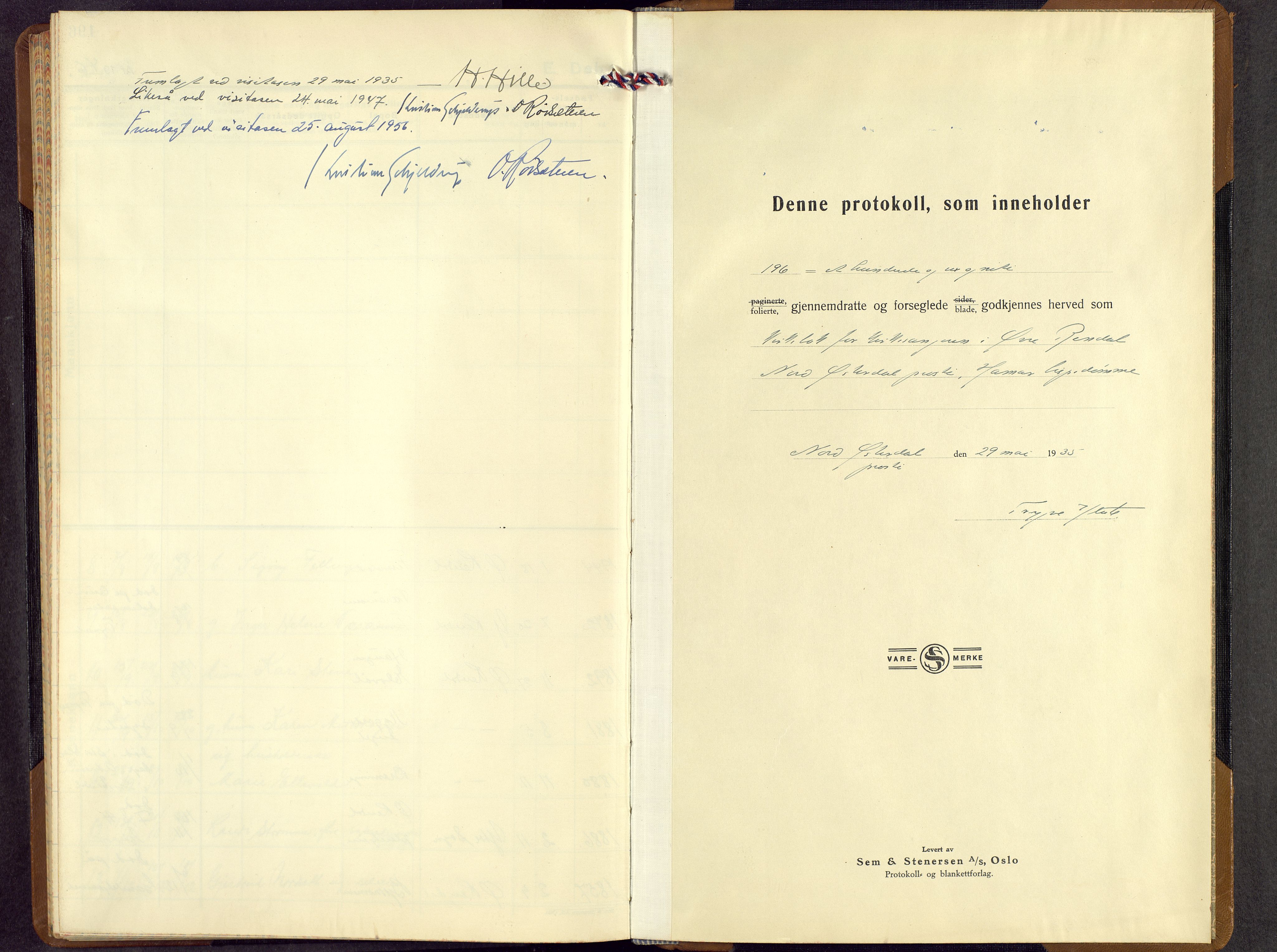 Rendalen prestekontor, SAH/PREST-054/H/Ha/Hab/L0005: Klokkerbok nr. 5, 1931-1959