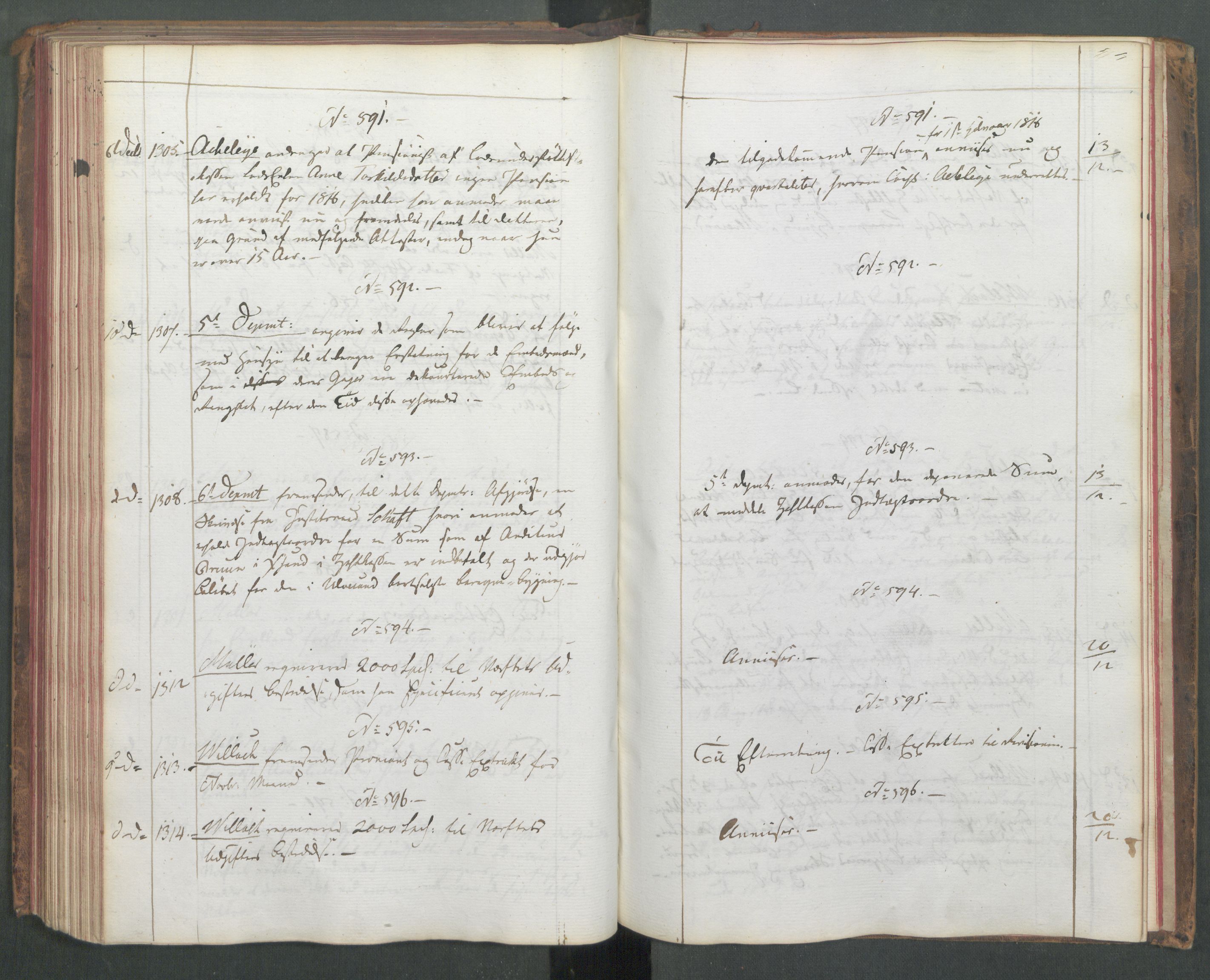 Marinedepartementet/ Marine- og postdepartementet, AV/RA-RAFA-3792/C/L0003: 7de Departements Journal, 1815-1816