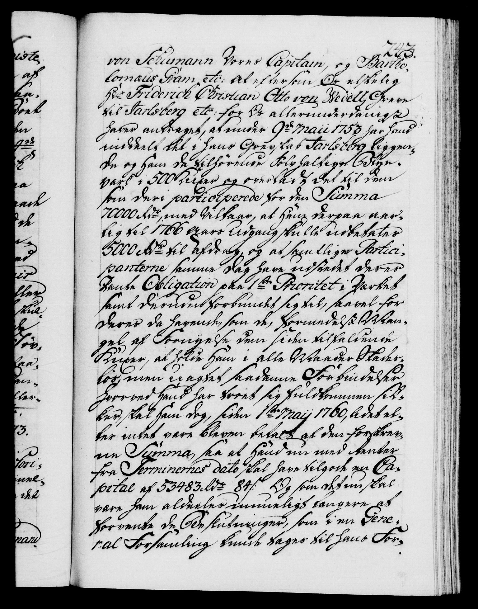 Danske Kanselli 1572-1799, AV/RA-EA-3023/F/Fc/Fca/Fcab/L0041: Norske tegnelser, 1773-1776, s. 243a