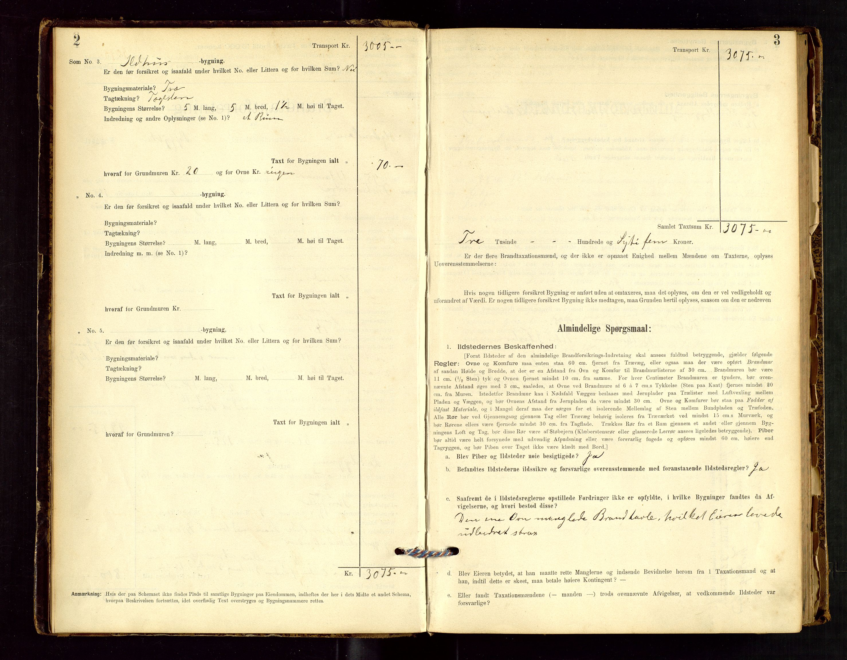 Hjelmeland lensmannskontor, AV/SAST-A-100439/Gob/L0001: "Brandtaxationsprotokol", 1895-1932, s. 2-3