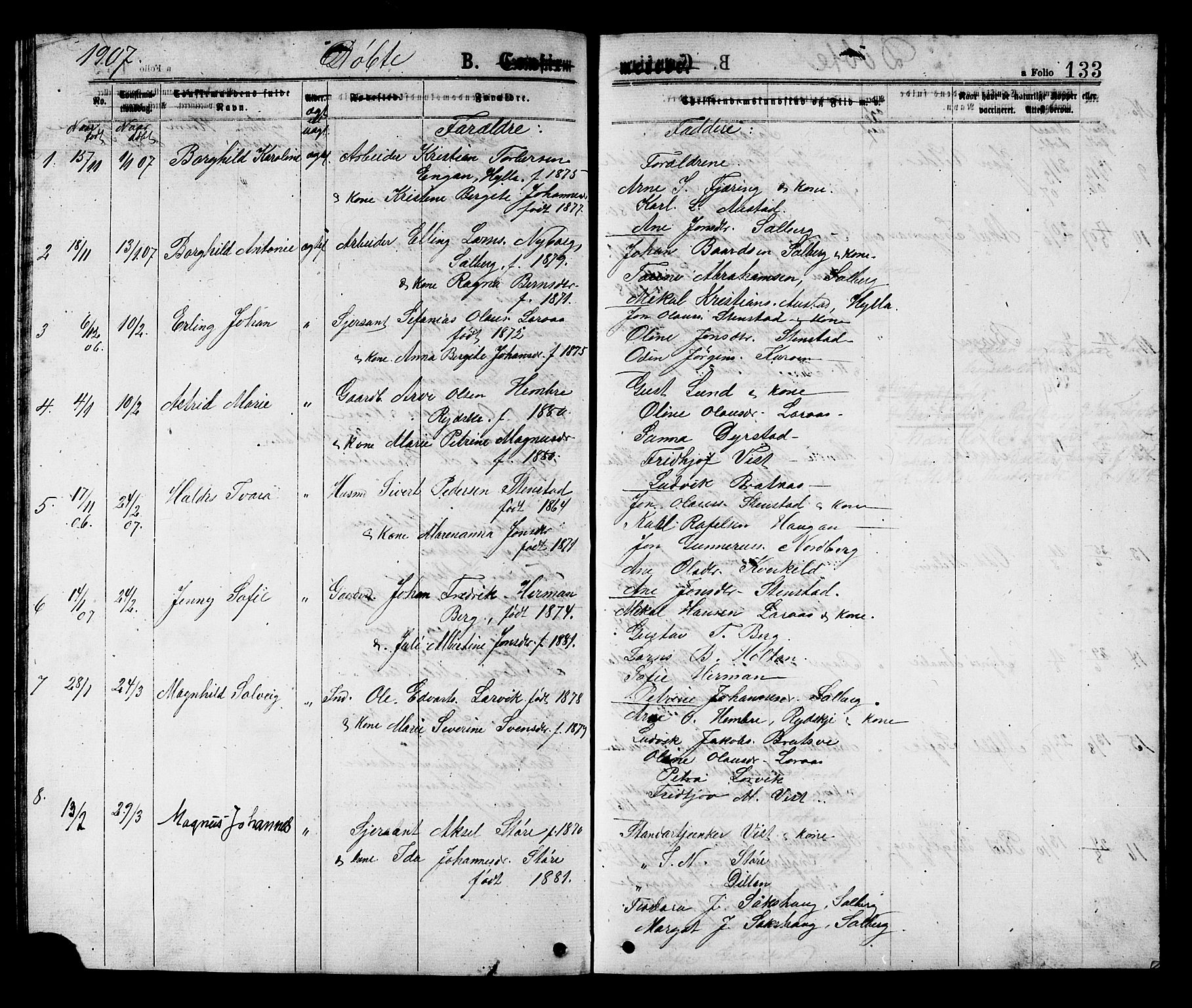 Ministerialprotokoller, klokkerbøker og fødselsregistre - Nord-Trøndelag, AV/SAT-A-1458/731/L0311: Klokkerbok nr. 731C02, 1875-1911, s. 133