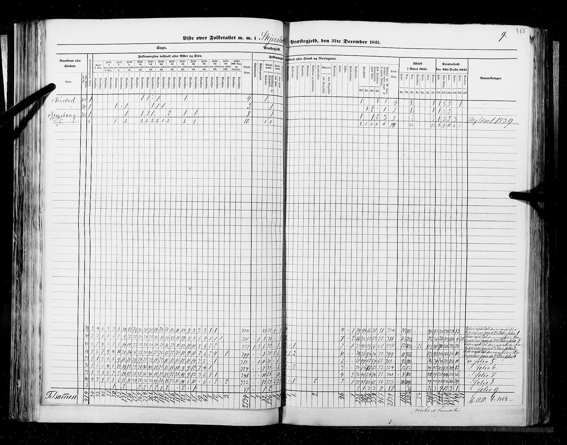 RA, Folketellingen 1845, bind 9B: Nordland amt, 1845, s. 355