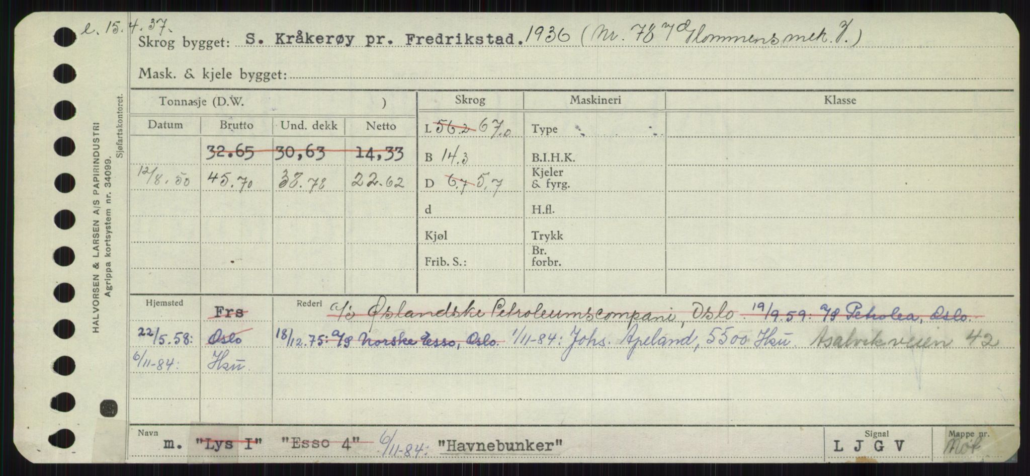 Sjøfartsdirektoratet med forløpere, Skipsmålingen, AV/RA-S-1627/H/Ha/L0002/0002: Fartøy, Eik-Hill / Fartøy, G-Hill, s. 667