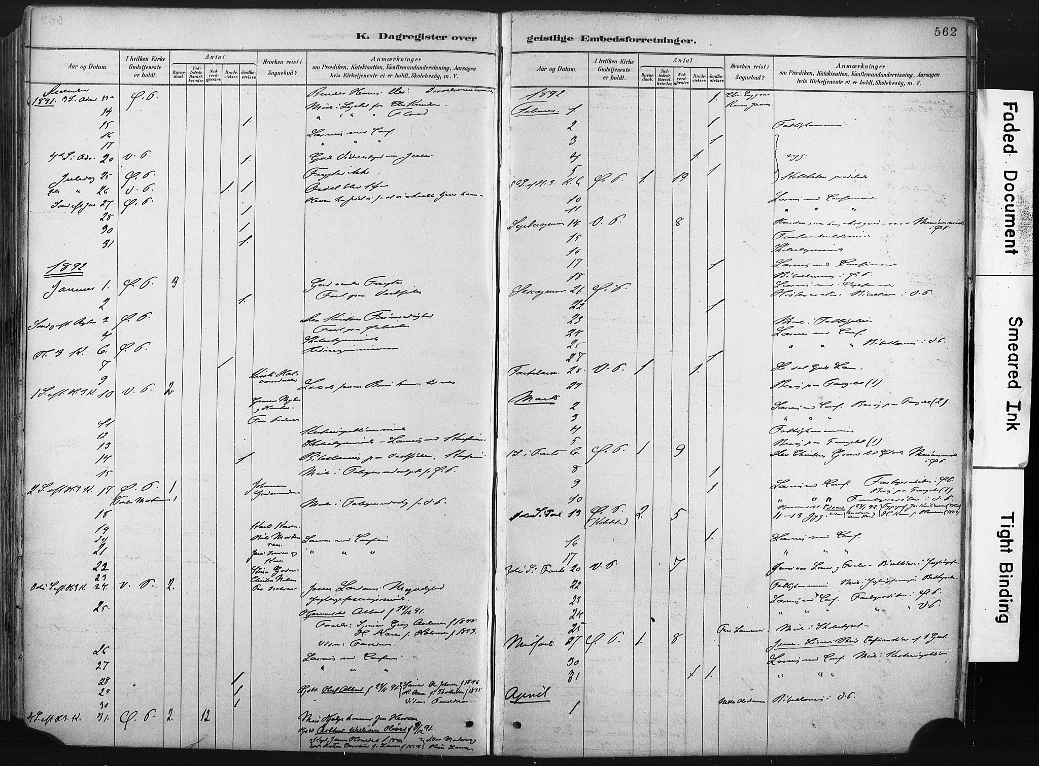 Porsgrunn kirkebøker , AV/SAKO-A-104/F/Fa/L0008: Ministerialbok nr. 8, 1878-1895, s. 562