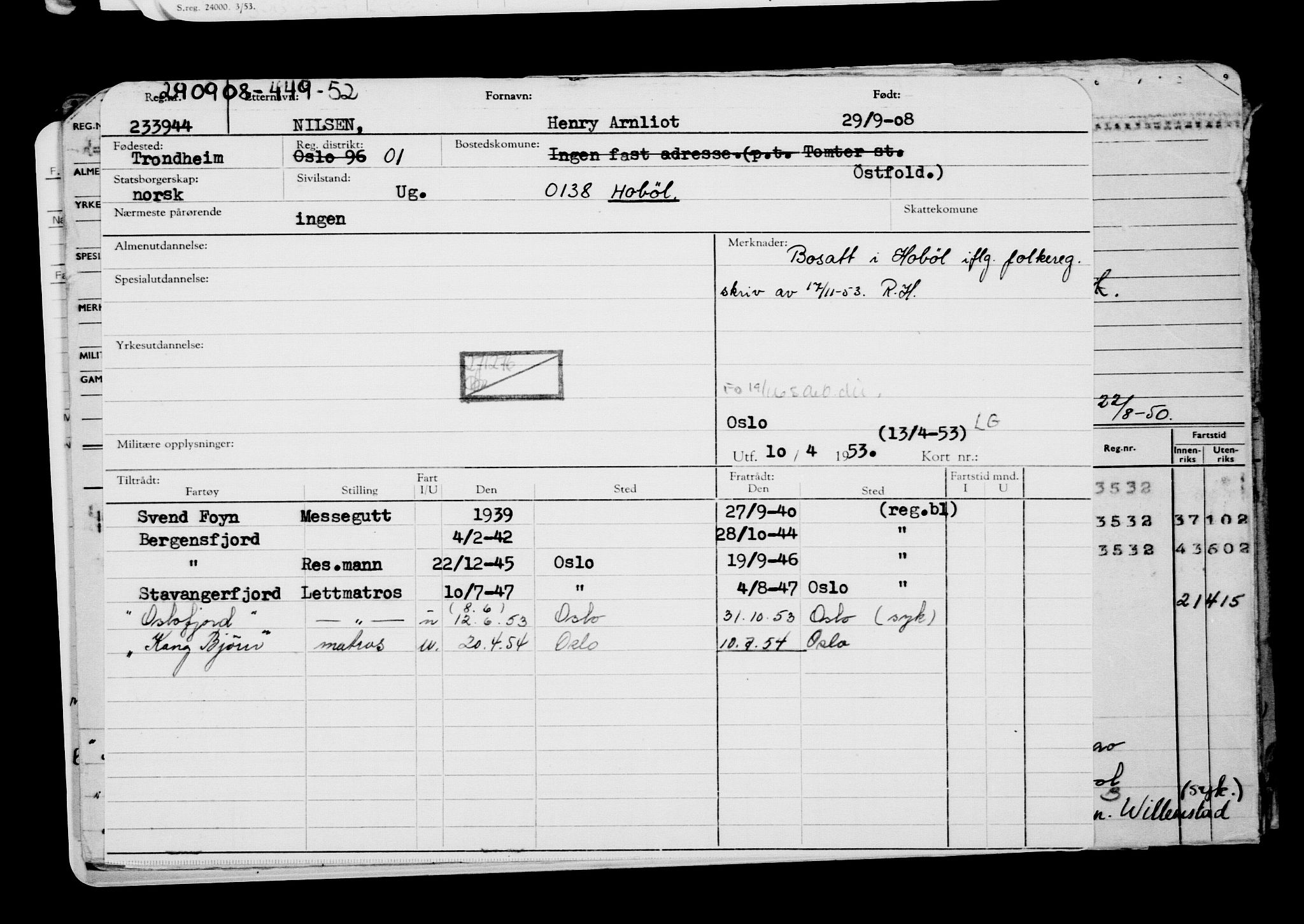 Direktoratet for sjømenn, AV/RA-S-3545/G/Gb/L0079: Hovedkort, 1908, s. 463