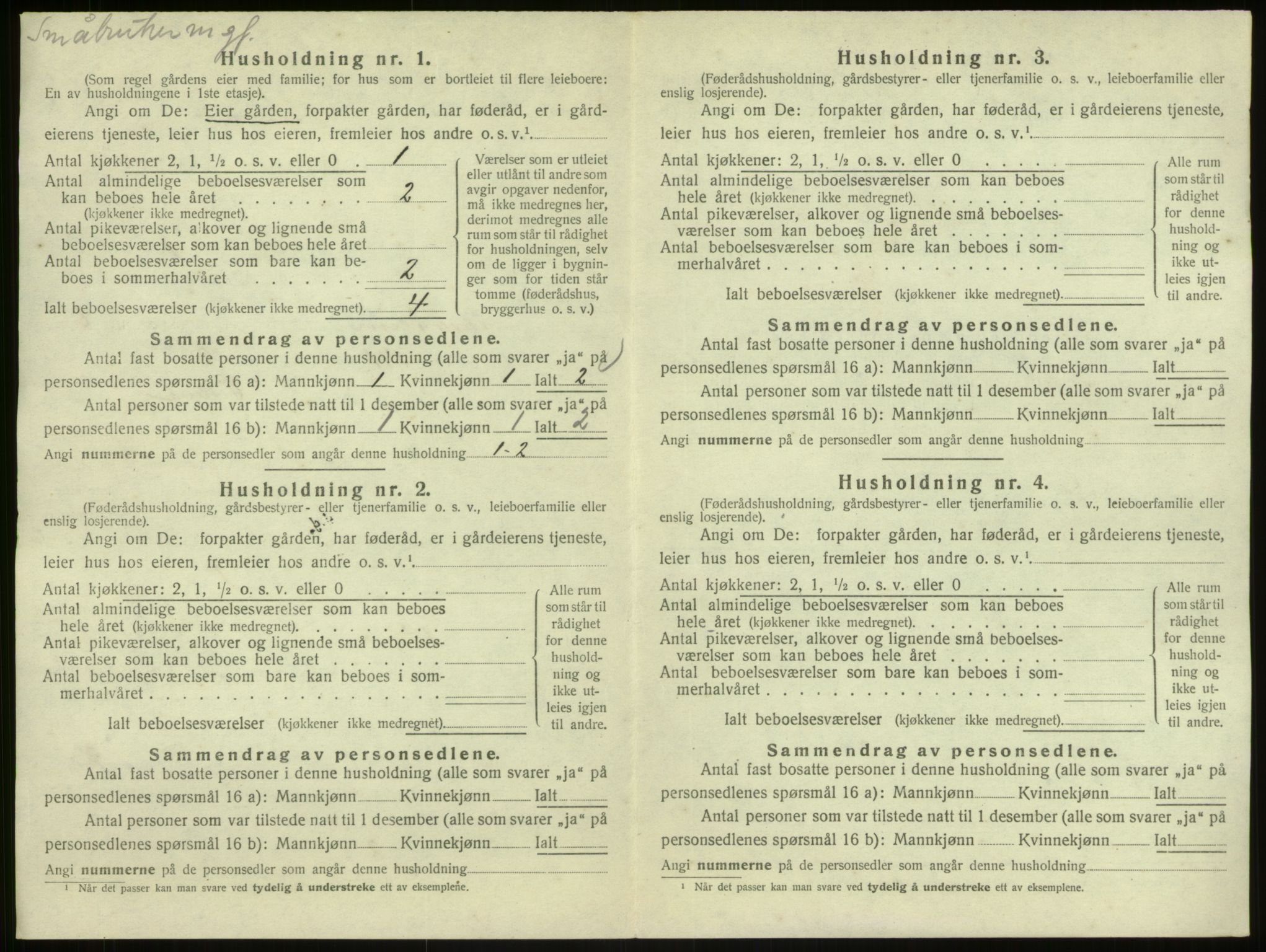 SAB, Folketelling 1920 for 1264 Austrheim herred, 1920, s. 297