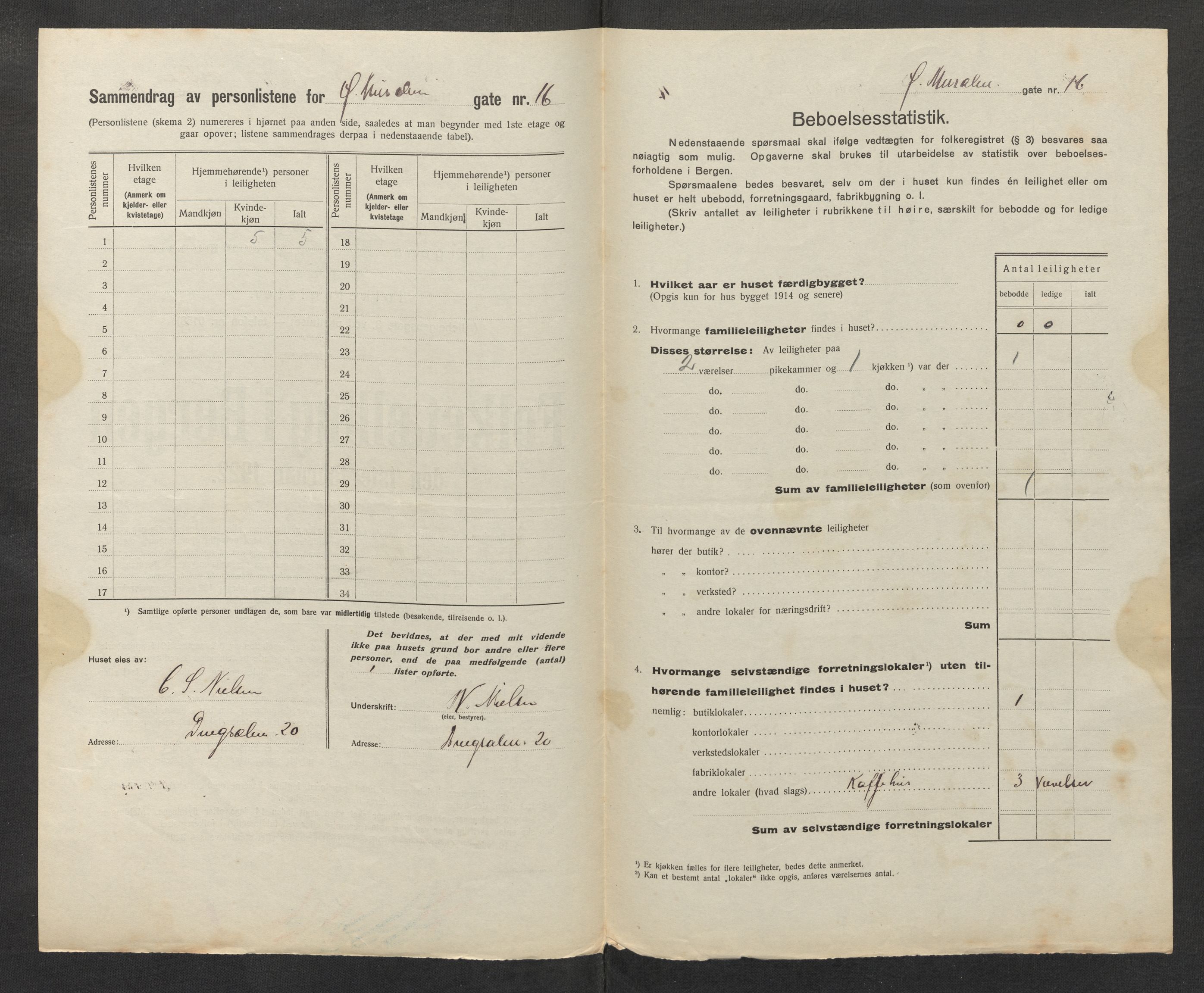 SAB, Kommunal folketelling 1922 for Bergen kjøpstad, 1922, s. 25669