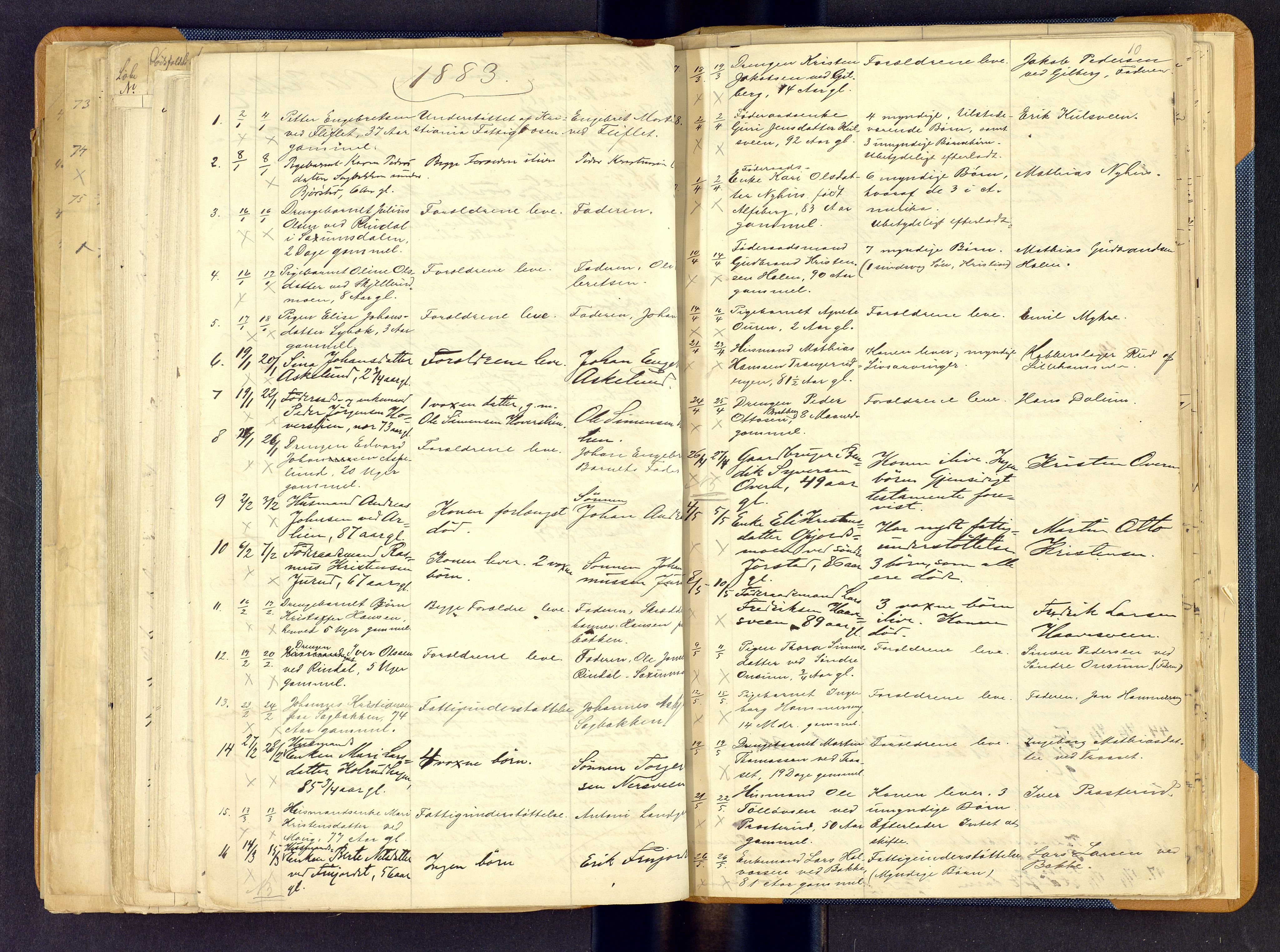 Sør-Gudbrandsdal tingrett, AV/SAH-TING-004/J/Jd/Jda/L0002: Dødsfallsprotokoll - Fåberg og Gausdal, 1851-1893, s. 10