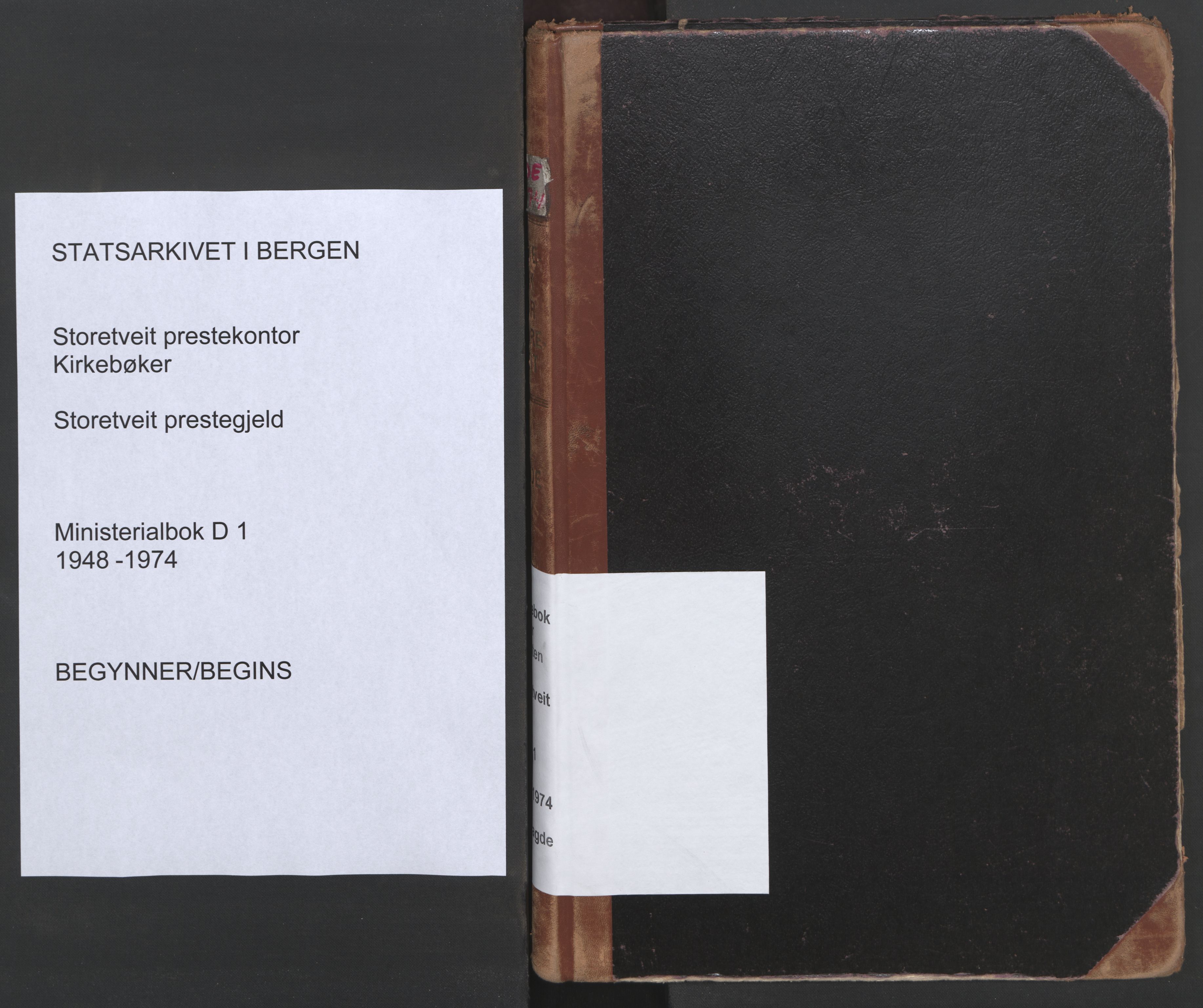 Storetveit Sokneprestembete, AV/SAB-A-78301/H/Ha/Haa: Ministerialbok nr. D 1, 1948-1974