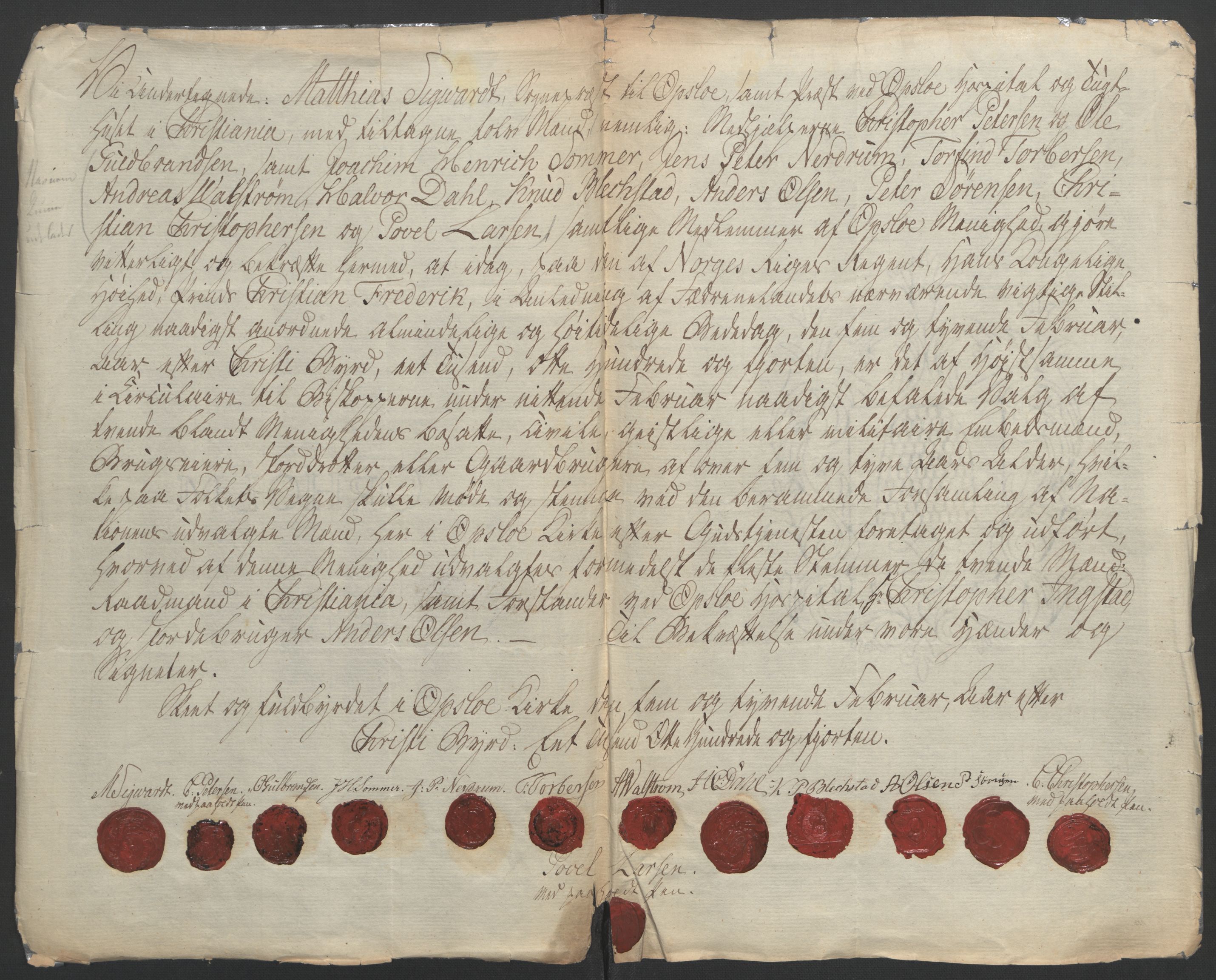 Statsrådssekretariatet, AV/RA-S-1001/D/Db/L0007: Fullmakter for Eidsvollsrepresentantene i 1814. , 1814, s. 201