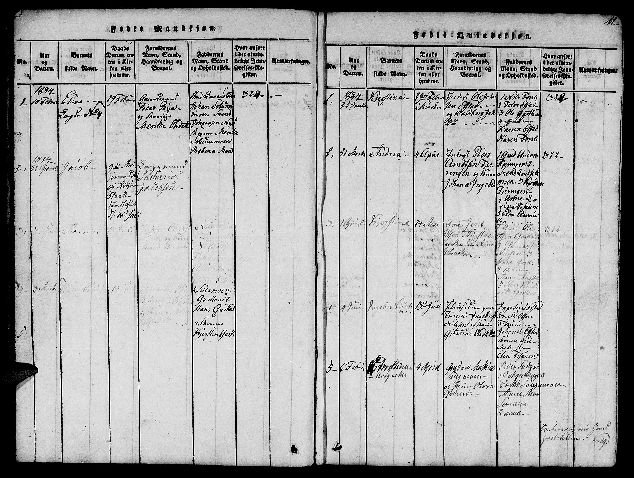 Ministerialprotokoller, klokkerbøker og fødselsregistre - Nord-Trøndelag, SAT/A-1458/759/L0527: Klokkerbok nr. 759C01 /1, 1816-1825, s. 11