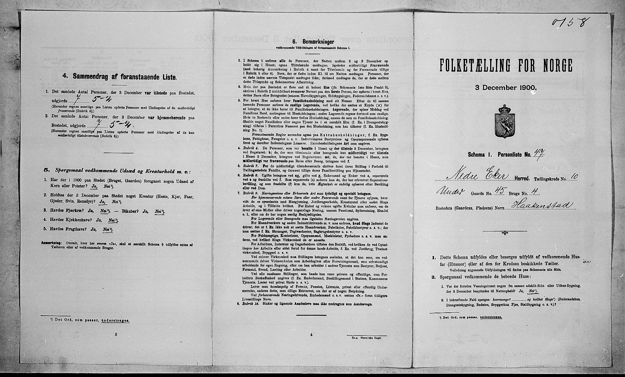 RA, Folketelling 1900 for 0625 Nedre Eiker herred, 1900, s. 1339