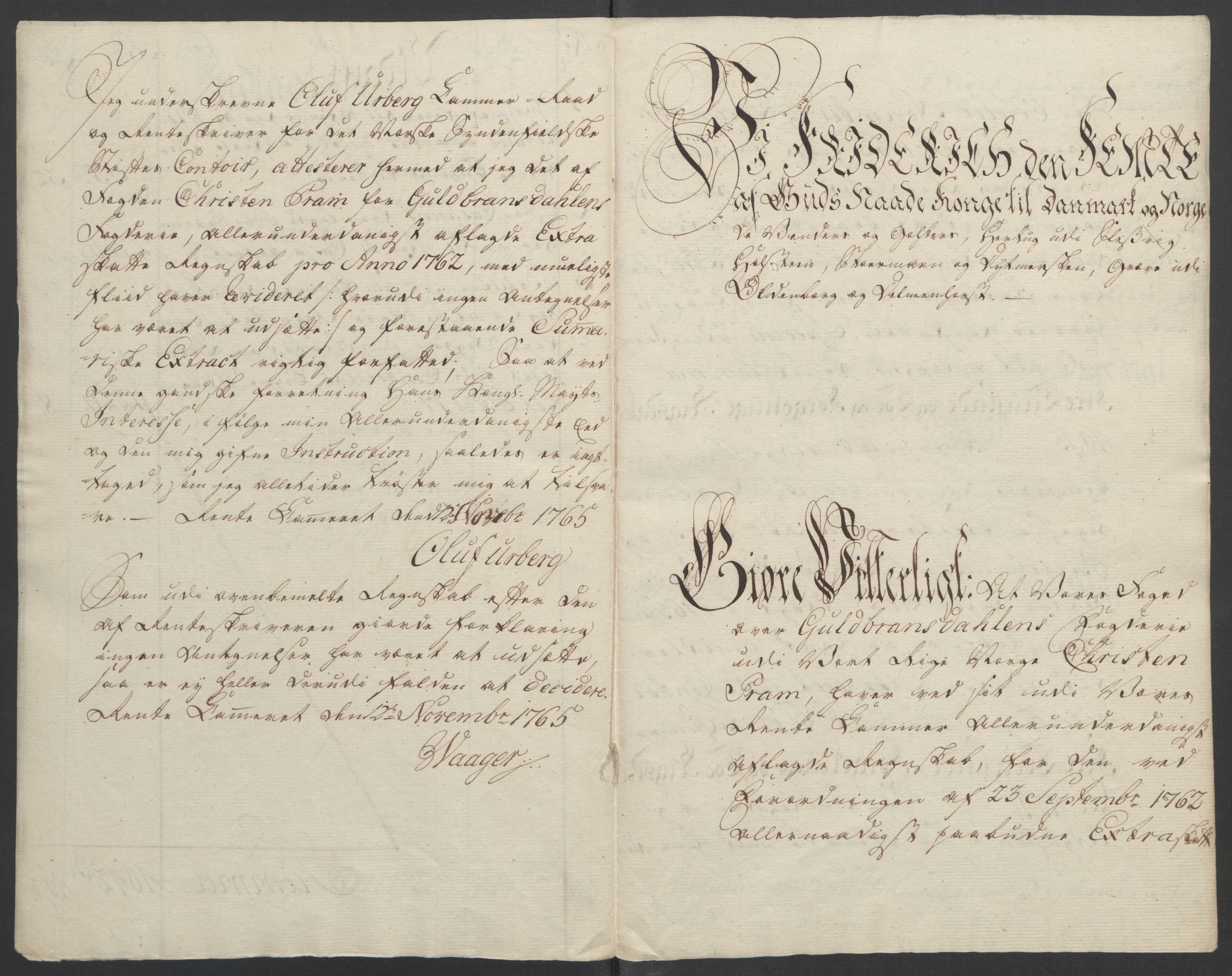 Rentekammeret inntil 1814, Reviderte regnskaper, Fogderegnskap, RA/EA-4092/R17/L1266: Ekstraskatten Gudbrandsdal, 1762-1766, s. 11