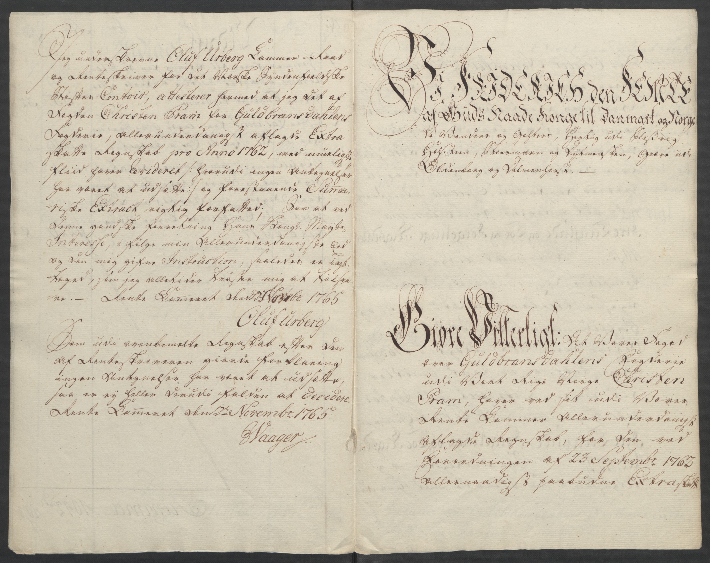 Rentekammeret inntil 1814, Reviderte regnskaper, Fogderegnskap, AV/RA-EA-4092/R17/L1266: Ekstraskatten Gudbrandsdal, 1762-1766, s. 11